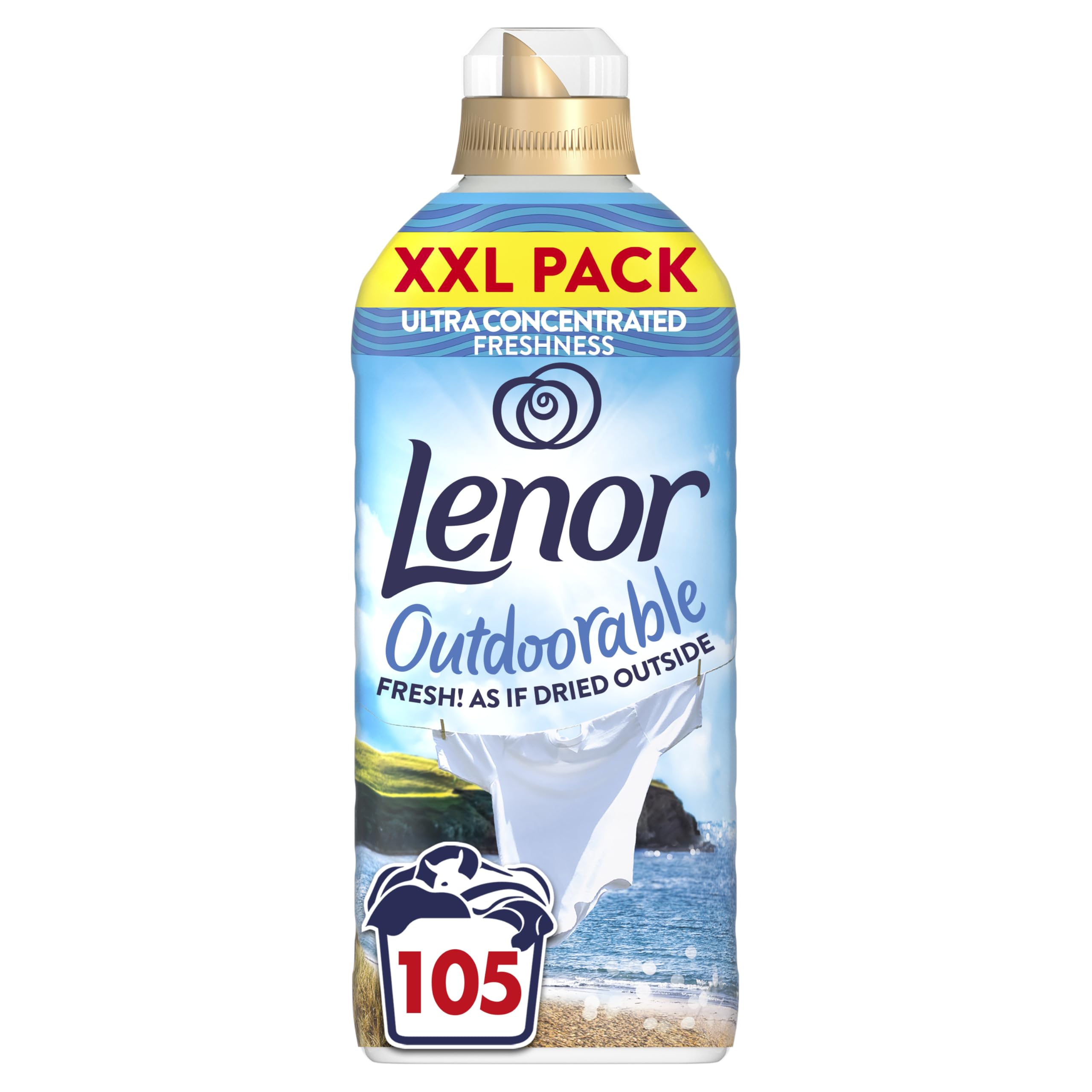 Lenor Outdoorable Fabric Conditioner 105 Washes, 1.47L, Seabreeze Stroll - Fresh! As If Dried Outside