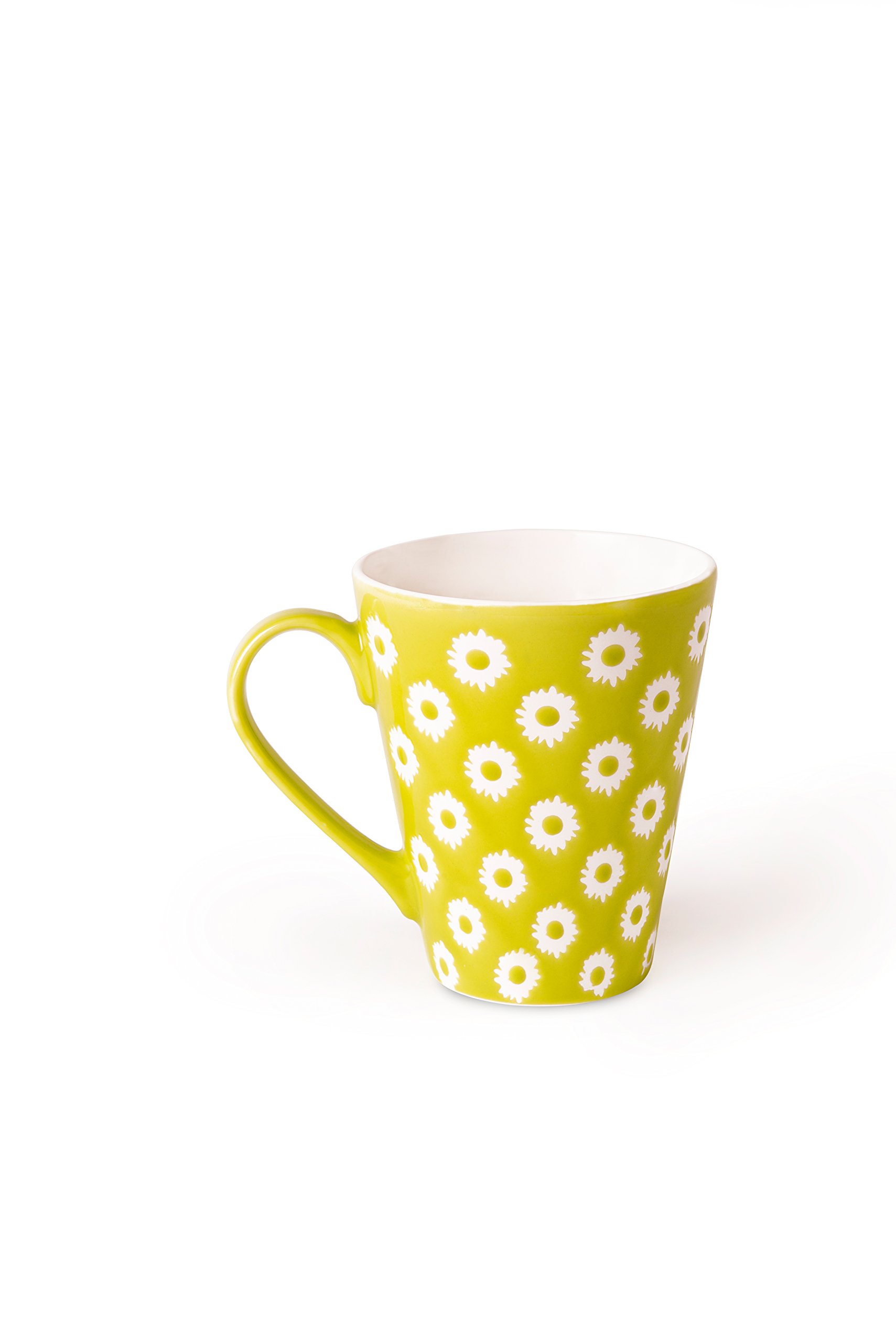 Excelsa Enjoy Mug, Porcelain, Green, 10 x 10 x 8.5 cm 10 x 10 x 8.5 cm green