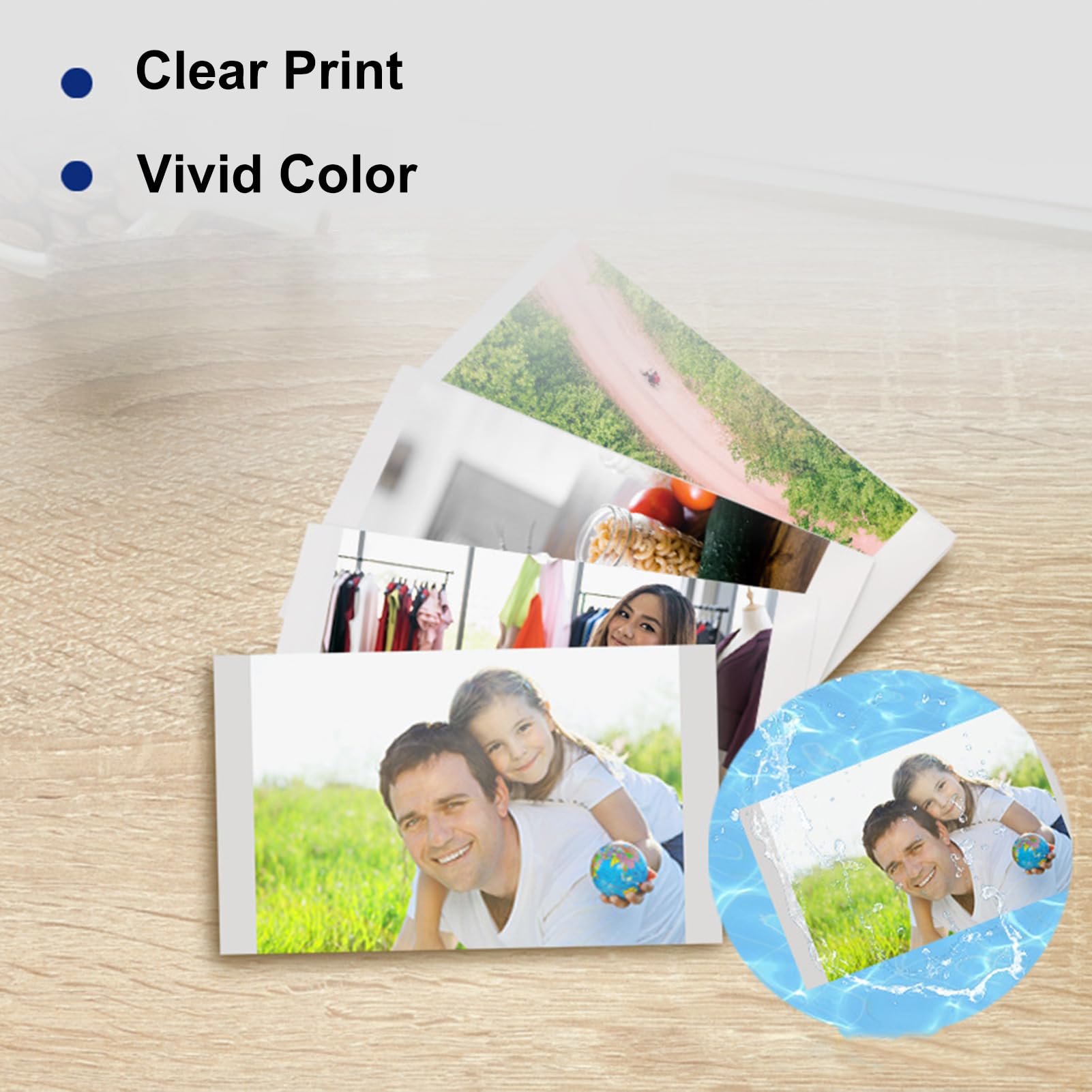 108 sztuk papieru fotograficznego i 3 wstążki 4x6 cali błyszczący papier fotograficzny szybkoschnący laminacja do druku sublimacyjnego Kompatybilny z CP1300 CP1200 CP910 CP900
