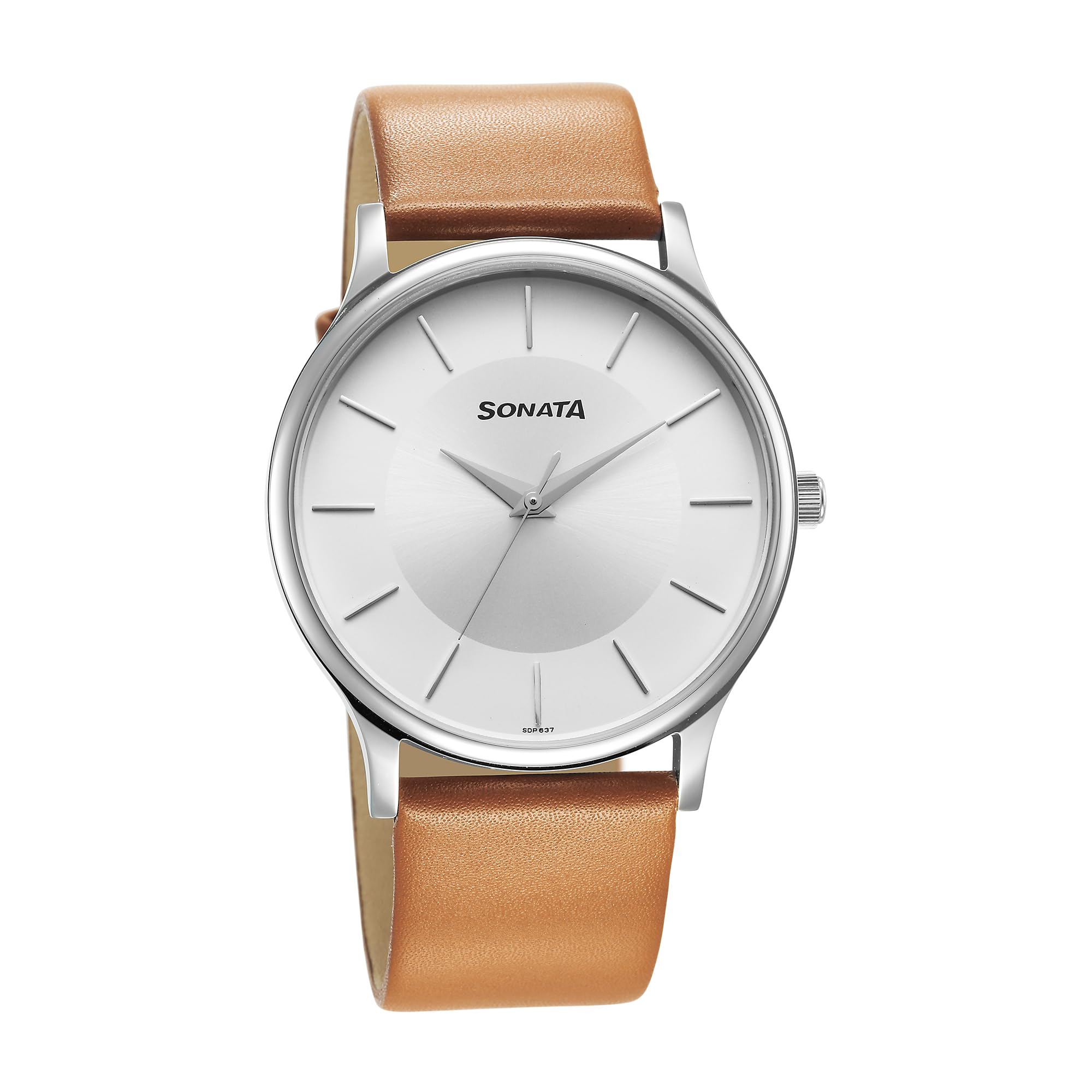 Sonata Aspire Quartz Analog Silver Dial Leather Strap Watch for Men-77105SL16W (B0CDXGM7XF) Amazon Price History, Amazon Price Tracker