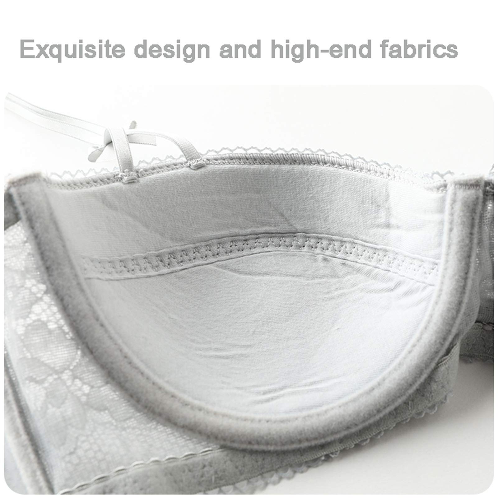 Sujetador de balconette para mujer, clásico con aros, bandeau, encaje, sexy, para mujer, ropa interior