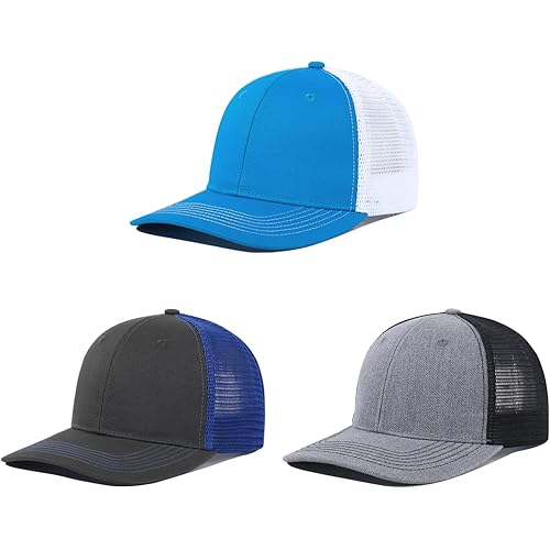 Unisex Trucker Hats Blank Mesh Snapback Hats Sport Plain Baseball Caps Adjustable Fitted Hat
