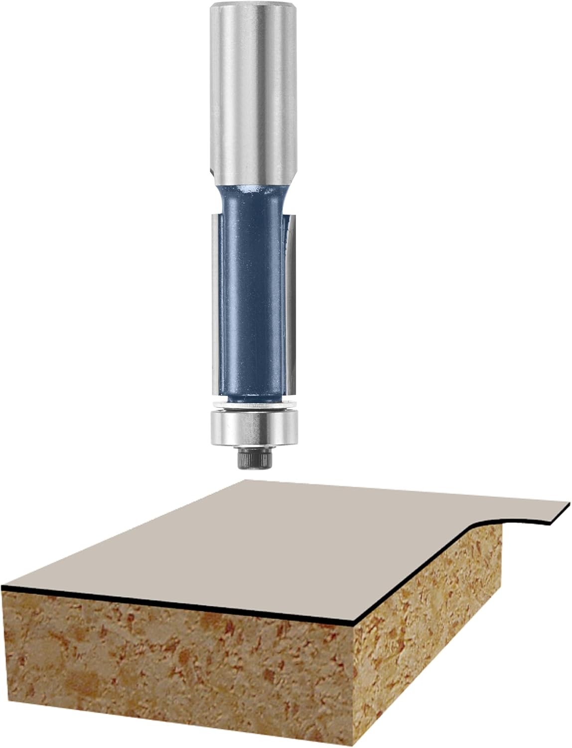 Bosch 85441M 1/2 In. x 1 In. Carbide Tipped 2-Flute Flush Trim Bit