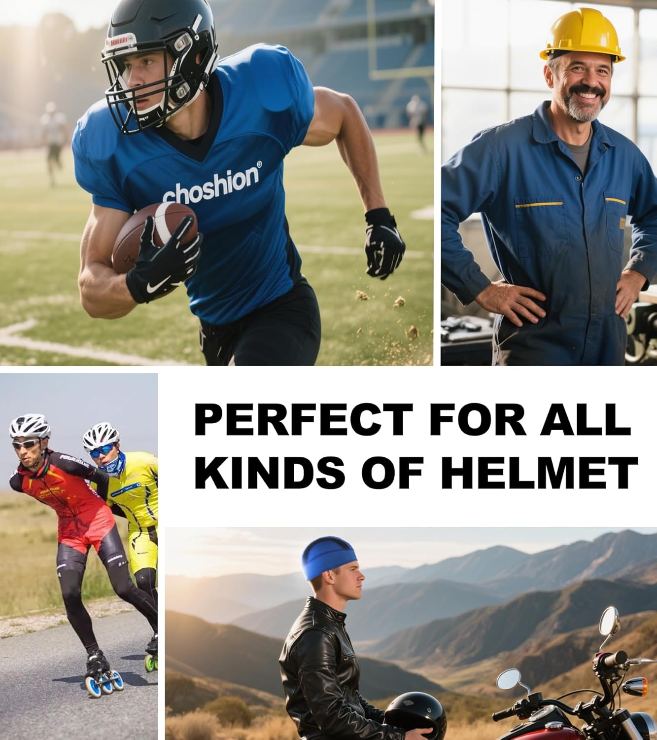 2 Pieces Skull Caps Helmet Liner for Men Women Cooling Cycling Hat Beanie for Running Fits Under Helmets - Image 6