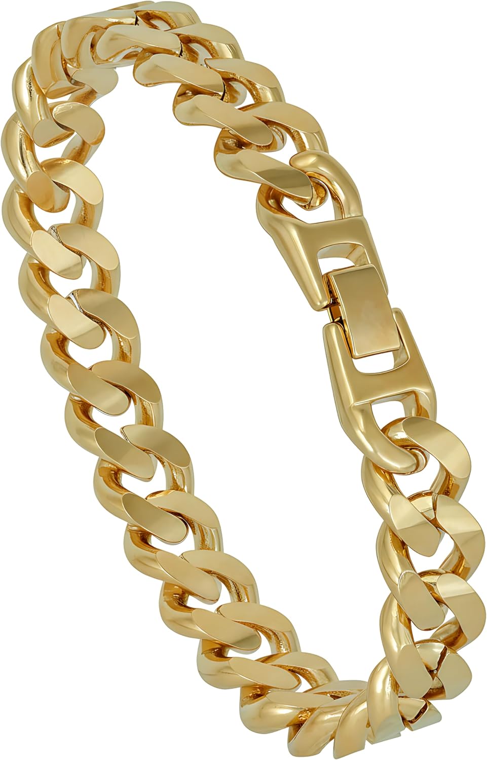 LIFETIME JEWELRY 12mm Miami Curb Cuban Link Chain Bracelet for Men 24k Gold Plated - Image 6