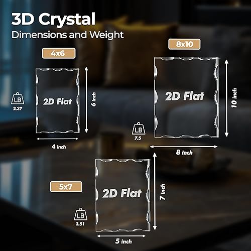 Miniatura 5 de CAPTUR3D Foto de cristal, regalos conmemorativos personalizados para mamá, papá, esposa, hombres, seres queridos, regalo personalizado con tu propia