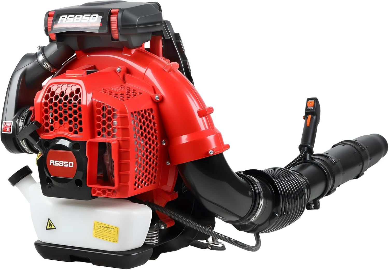 Backpack Leaf Blower, 80CC Gas Backpack Leaf Blower with 900CFM/230MPH 2-Stroke Engine for Commercial Lawn Care, Yard Debris & Snow Removal, Ergonomic Lightweight Design Red