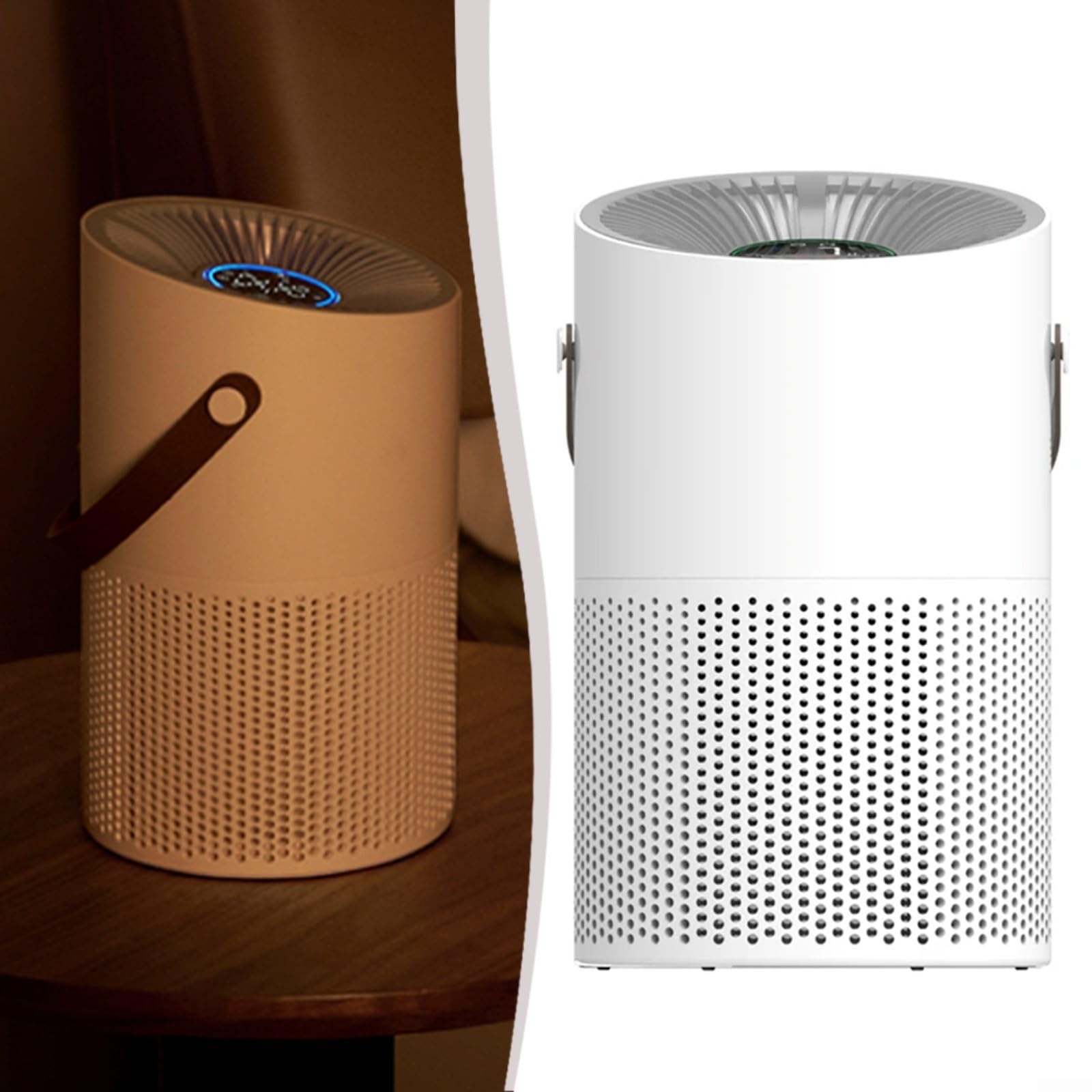 FACAIIO Mini purificador de aire interior para dormitorio, hogar, filtro HEPA, purificador de aire, purificador alimentado por USB, para el hogar, mascotas, coche, cocina (A)