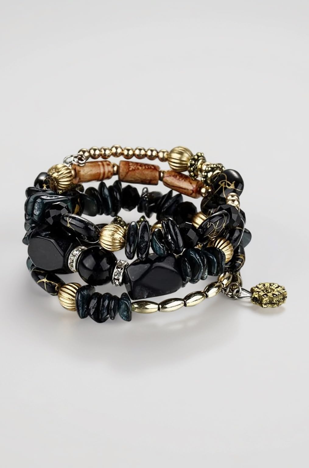 Yellow Chimes Bracelet for Women and Girls Fashion Beads Bracelets for Women | Stackable Bead Bracelet | Stretch Beaded Layered Bracelet | Birthday Gift For girls and Women