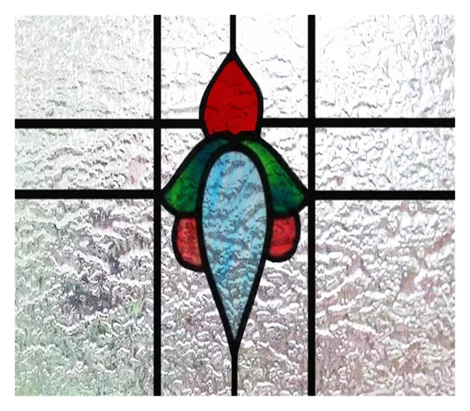 SHALLEZSOU Window films 3D Matte Window Film Stained Glass Decorative Sticker Privacy Frosted Static Cling Home Decal