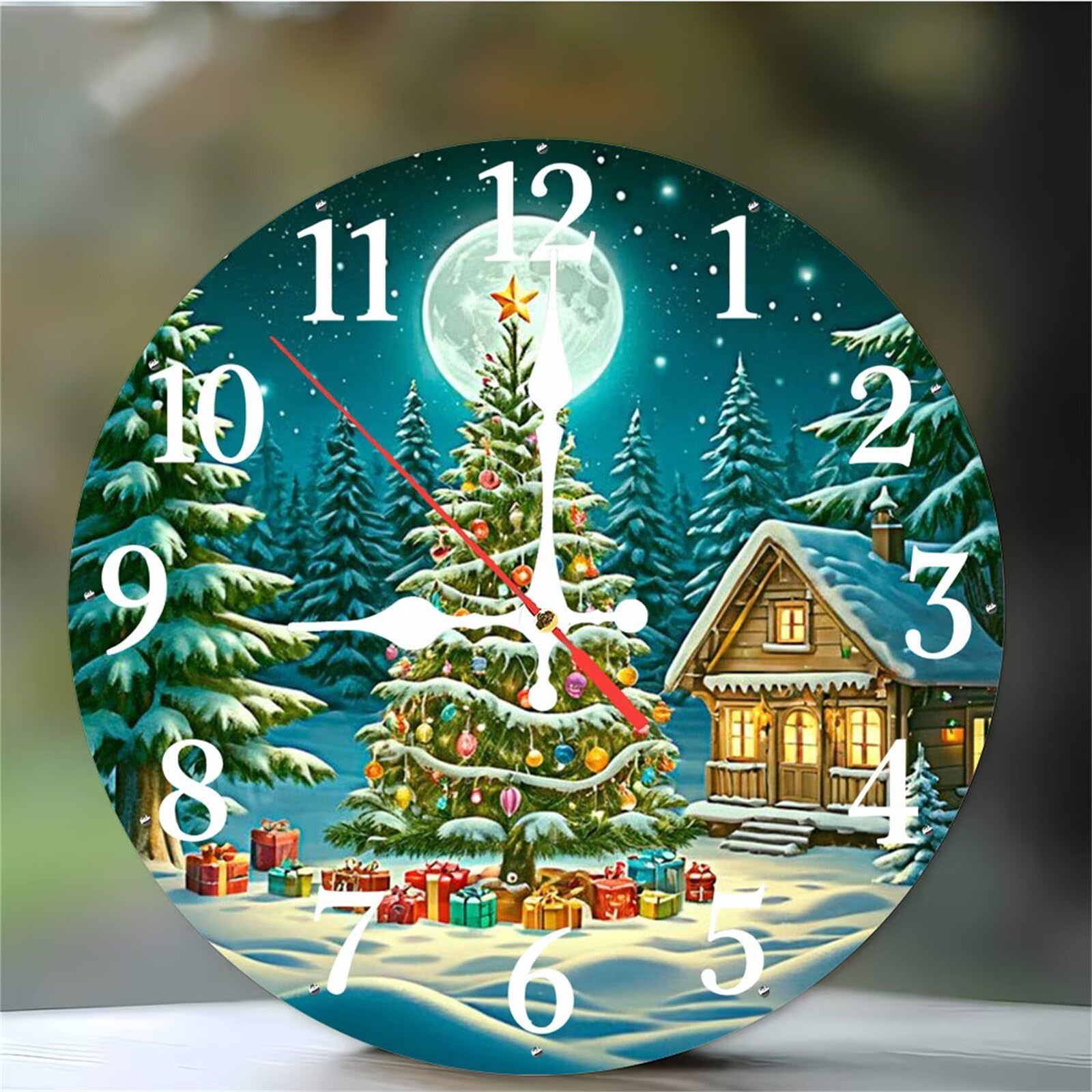 Horloge murale silencieuse quartz sans tic-tac pour salon et bureau