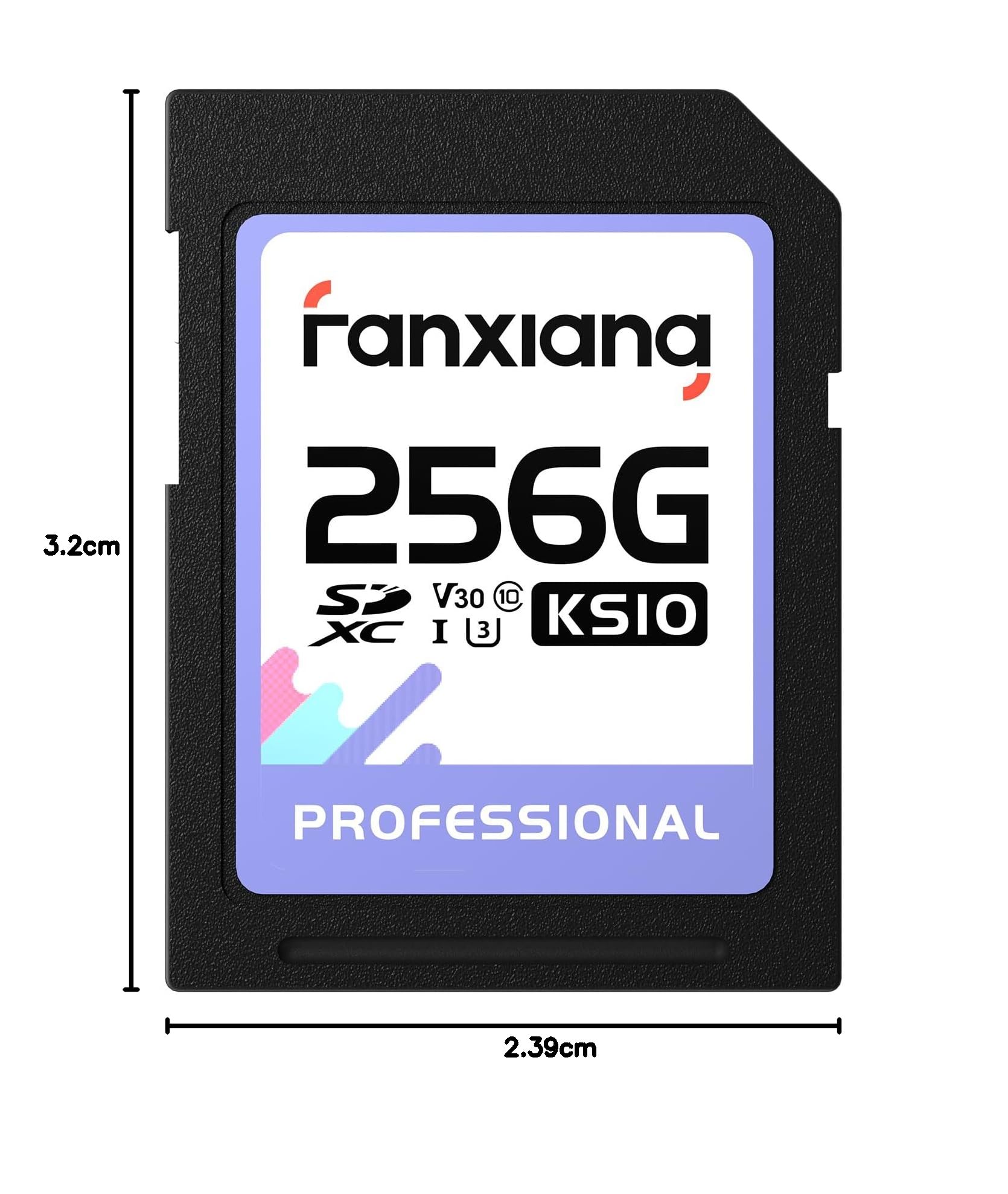 fanxiang Carte SD 256 Go Jusqu'à 100 Mo/s - Carte mémoire SDXC UHS-I V30, U3, Classe 10 pour Appareil Photo Vidéos 4K UHD