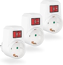 benon 3 x Steckdosen-Adapter - - Zwischenstecker mit Schalter - - Adapterstecker mit Kindersicherung - - Schuko-Anschluss bis 3680 Watt - - Stecker mit Schutzkontakt
