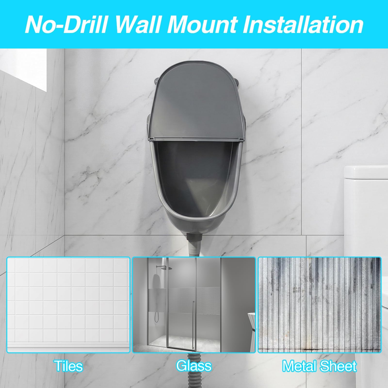 Urinario de pared para exteriores