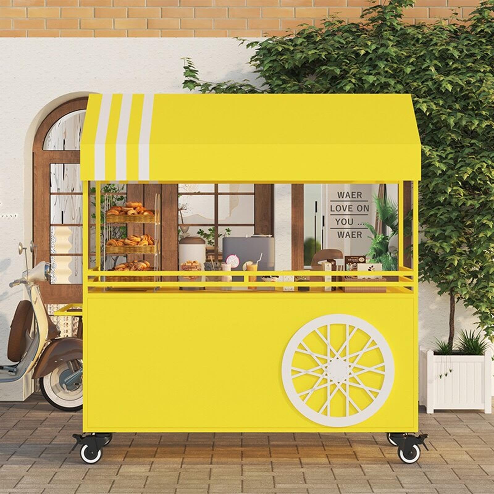 Puesto de Mercado de Metal, Carrito portátil para Venta Exterior