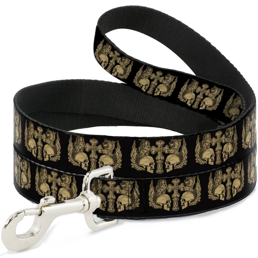 Laisse pour chien crânes avec ailes Buckle Down 1m20 x 2,5cm