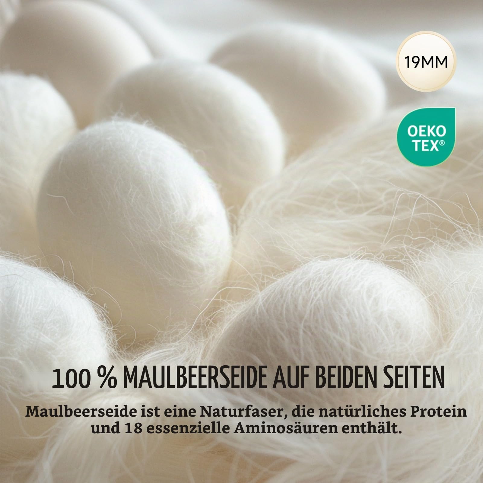 THXSILK 2er Set Maulbeerseide Kissenbezug für Kontur Gedächtnisschaum Kissen Latex Cervical 19 Momme Seidenkissenbezug, Hypoallergen Waschbar (50x30x10/7 cm（2er-Pack）, Natürliches Weiß)