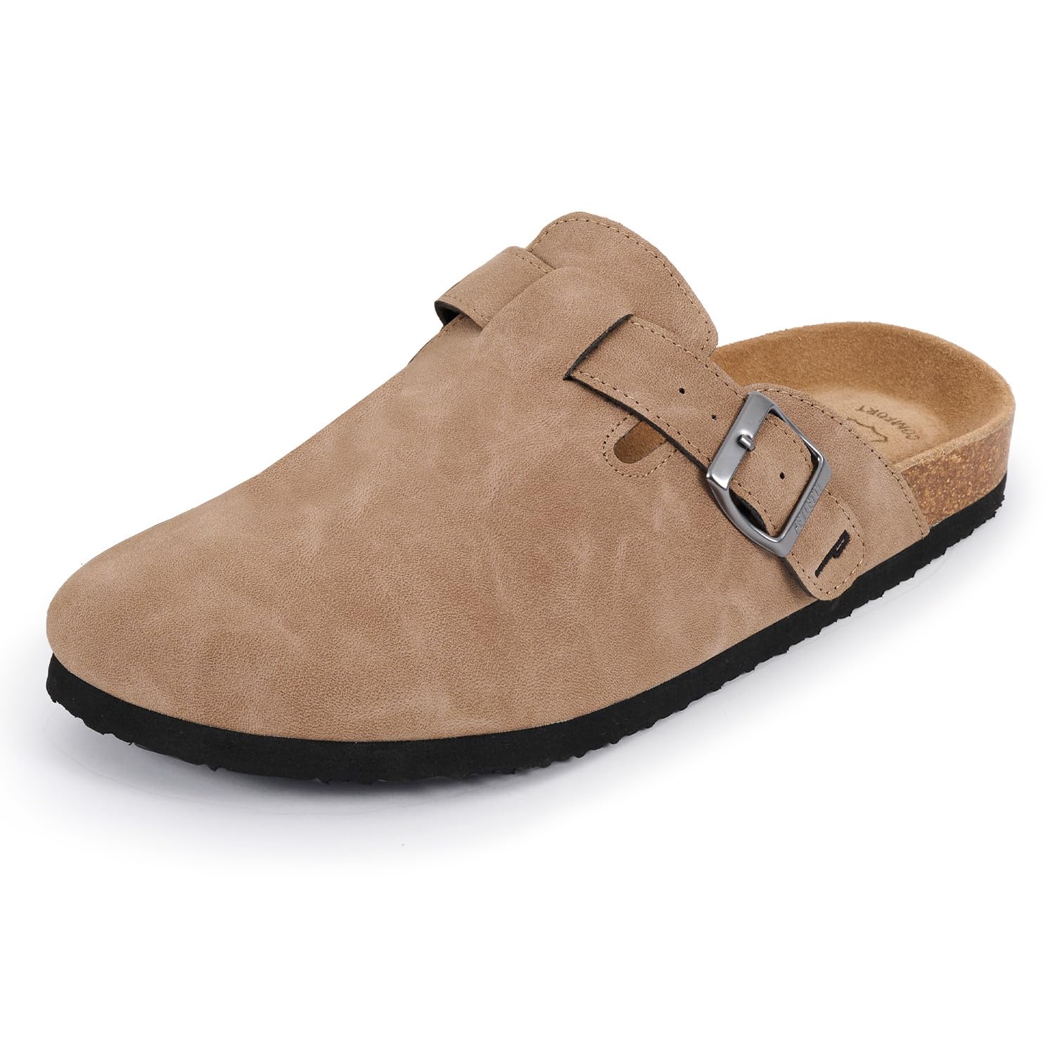 PERLETTI Chaussons Homme avec Semelle Intérieure en Cuir Véritable - Claquette Hommes Léger Confortable Garcon