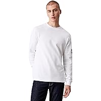 Calvin Klein Jeans Maglietta Maniche Lunghe Uomo Badge Waffle LS Tee Basic