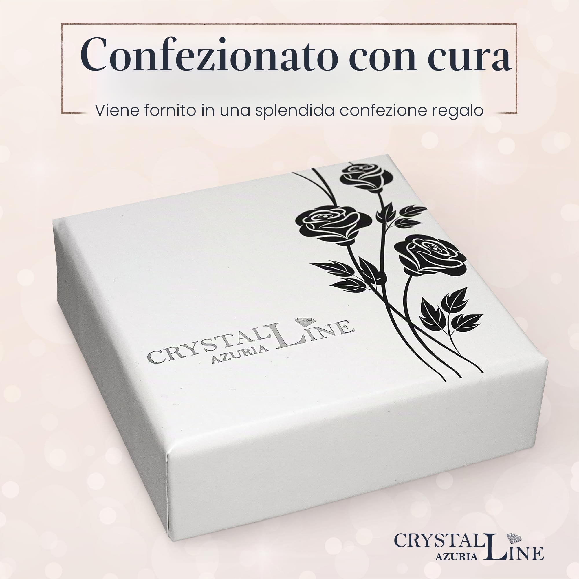 Crystalline Azuria Parures Lacrime per Donne Nozze Sposa Gioielleria Parure Con Collana e Orecchino Zirconia Damigella D'onore Gioielleria
