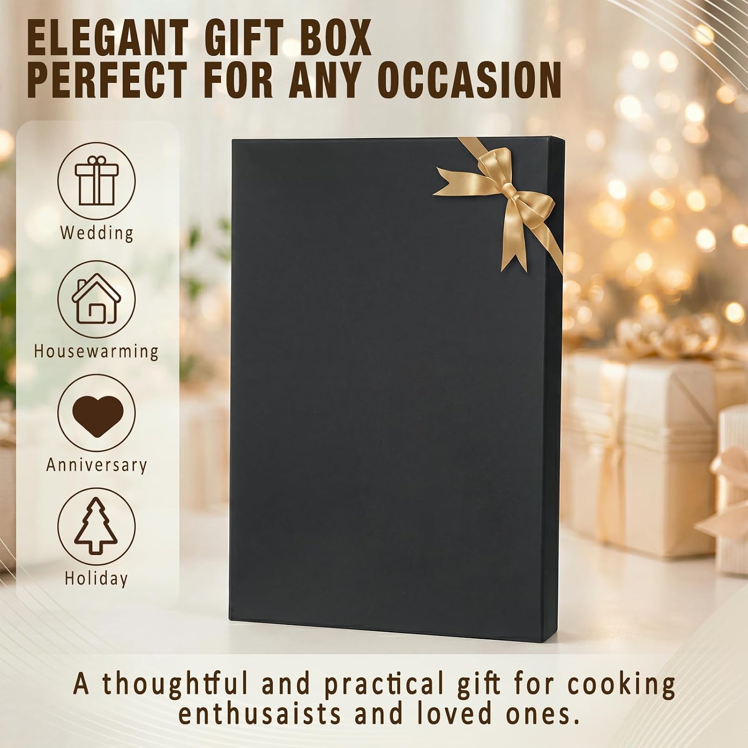 3 Pcs 100% Pure Titanium Cutting Board Double Sided Kitchen Chopping Boards with Gift Box Odor Resistant Dishwasher Safe Gift for Wedding Couples Husband Wife Meal Prep Meat Fruit (S+M+L)