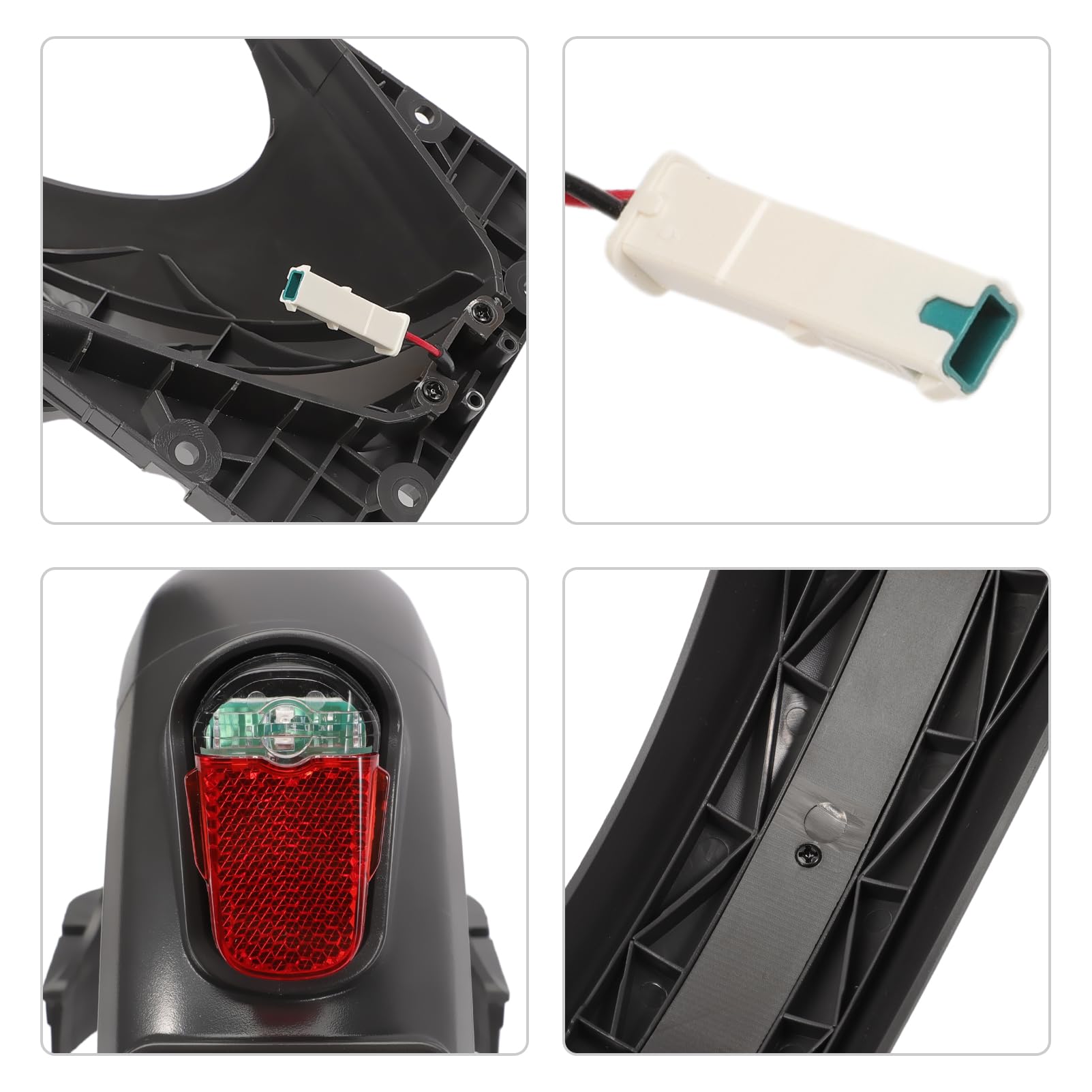 Parafango Ninebot per Segway Max G30/G30D/ G30LP / G30LE / G30LE II Ninebot Posteriore con fanale Posteriore Parafanghi Posteriore Accessori di Ricambio
