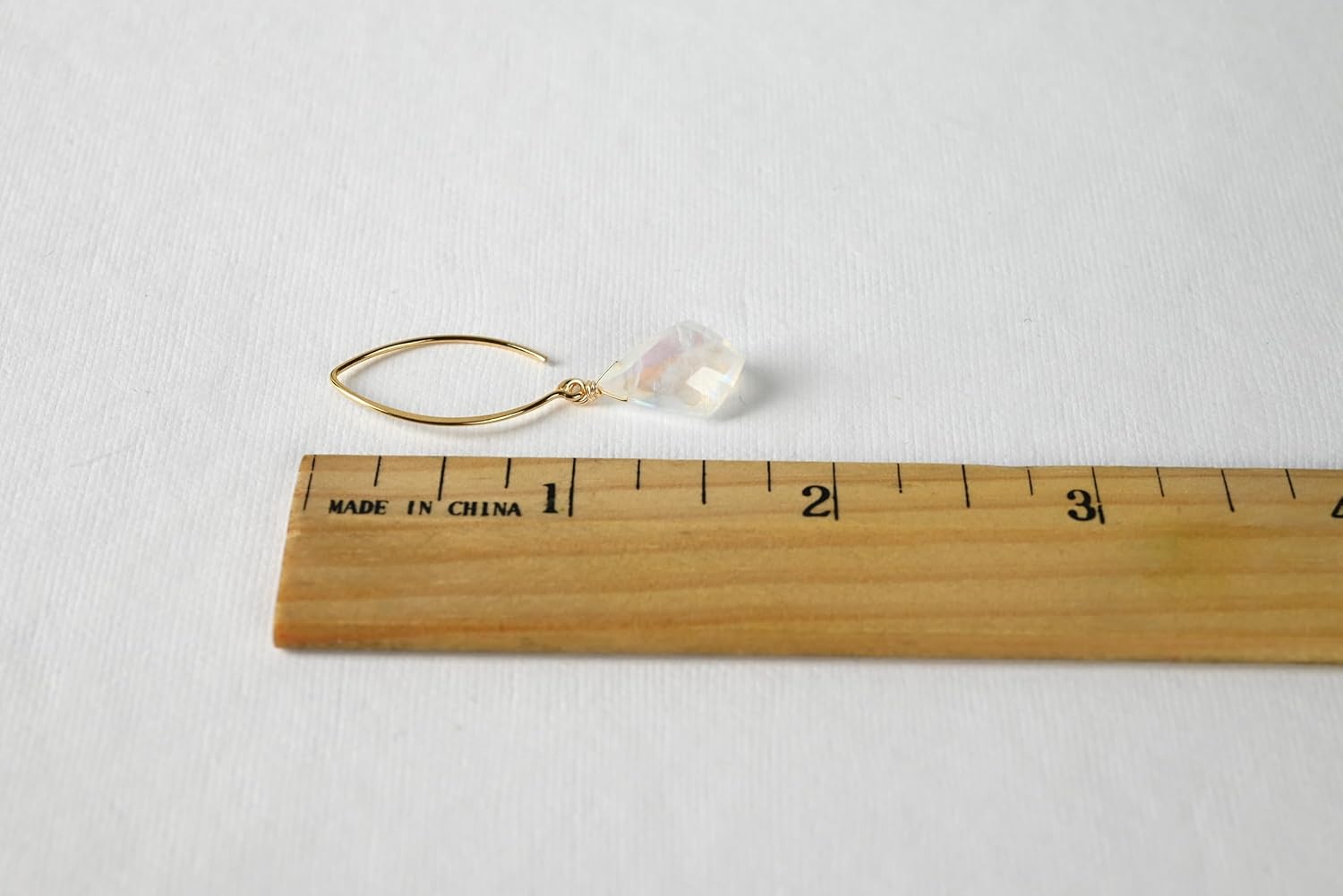 Rainbow Moonstone, 14k Gold Plated Sterling Silver, Handmade Dangle Earrings, Kite Cut Natural Stone, June Birthstone, Wedding Jewelry Gold