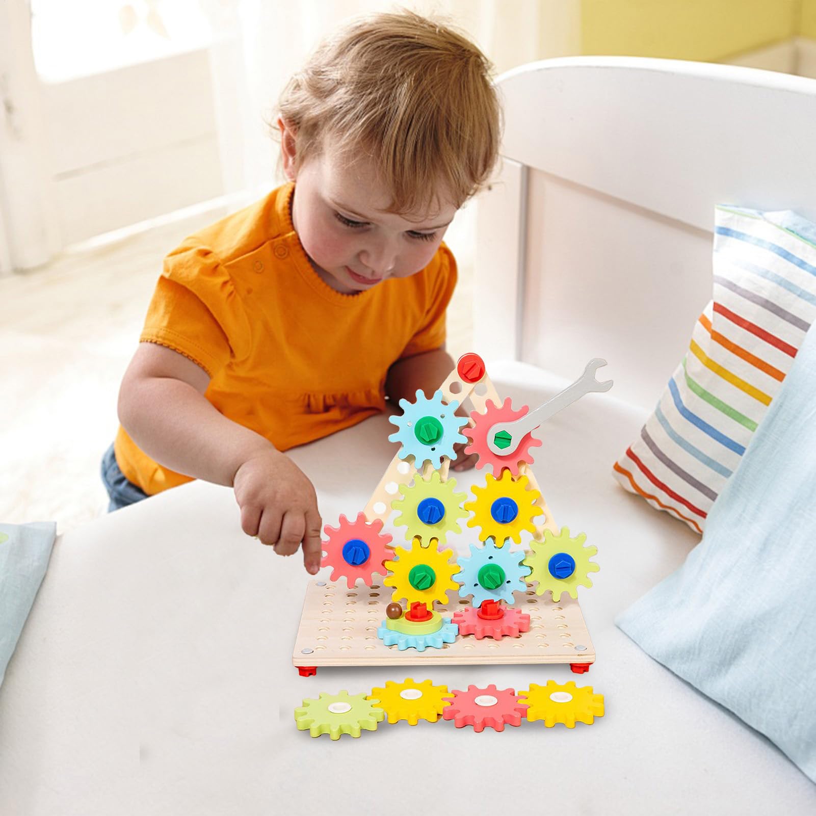 Zabawki Zębatki Dla Dzieci Gra Stolikowa Drewniane Puzzle Zębatki | Zabawka Rozwijająca Logiczne Myślenie Do Domu Szkół Przedszkoli
