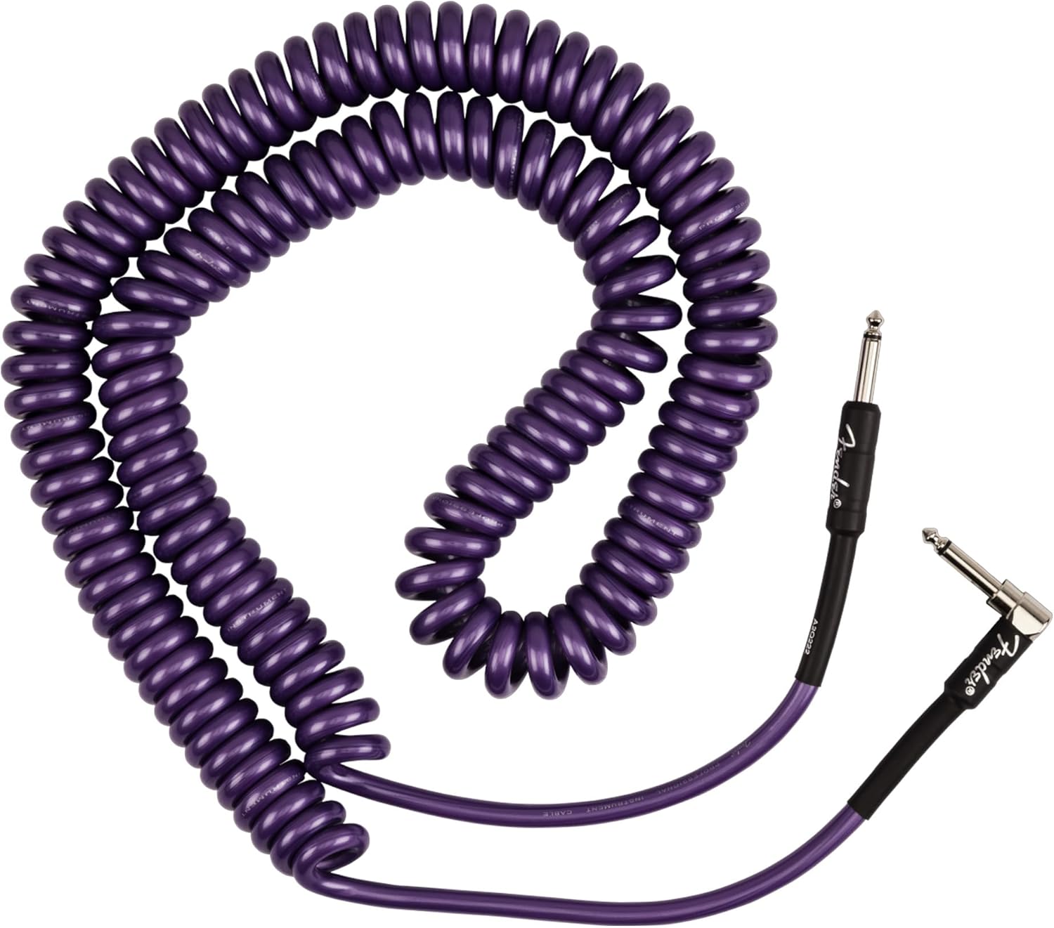 Fender J Mascis Dinosaur Jr Coiled Instrument Cable, Purple, 30ft
