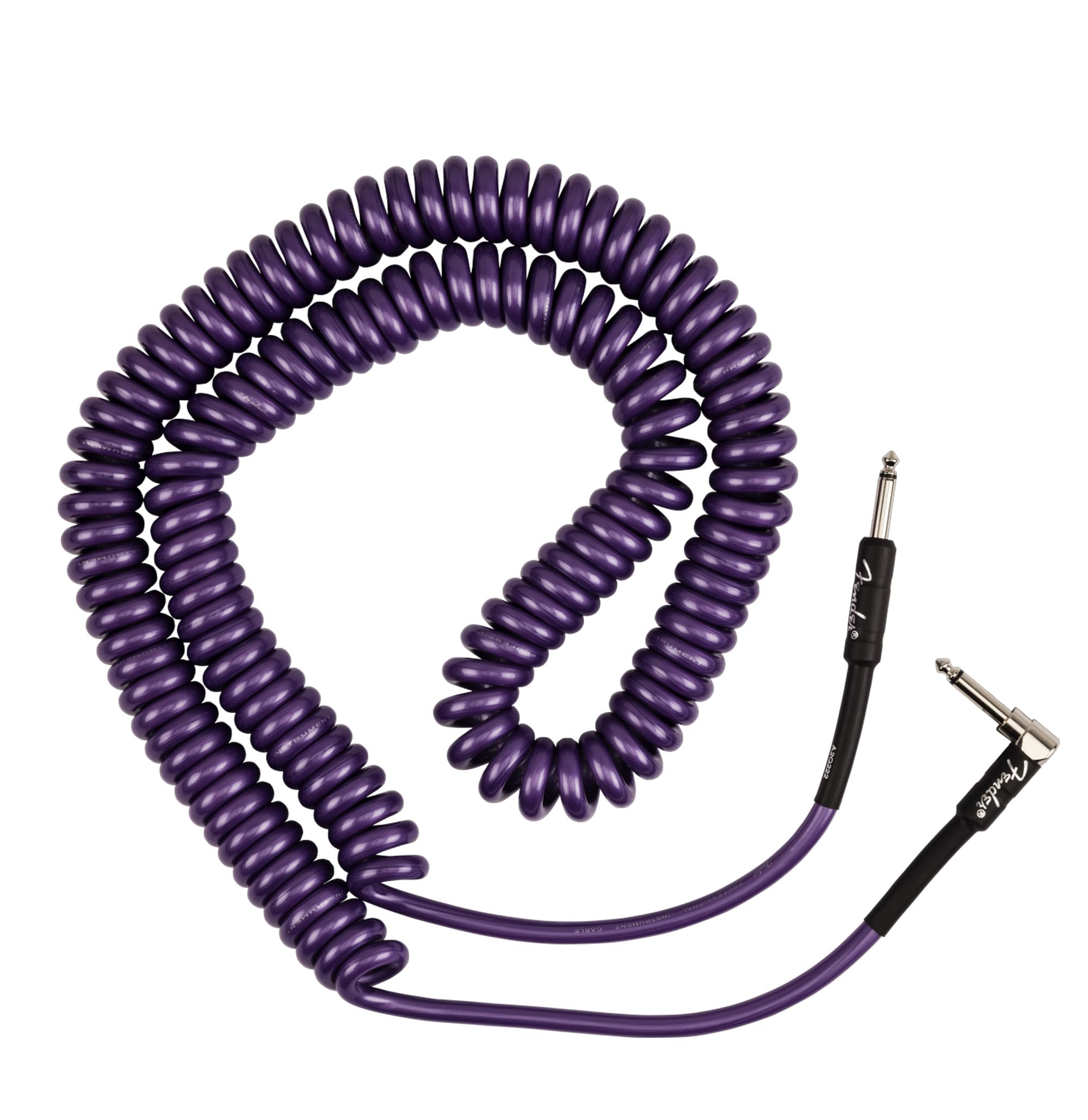 Fender J Mascis Dinosaur Jr Coiled Instrument Cable, Purple, 30ft