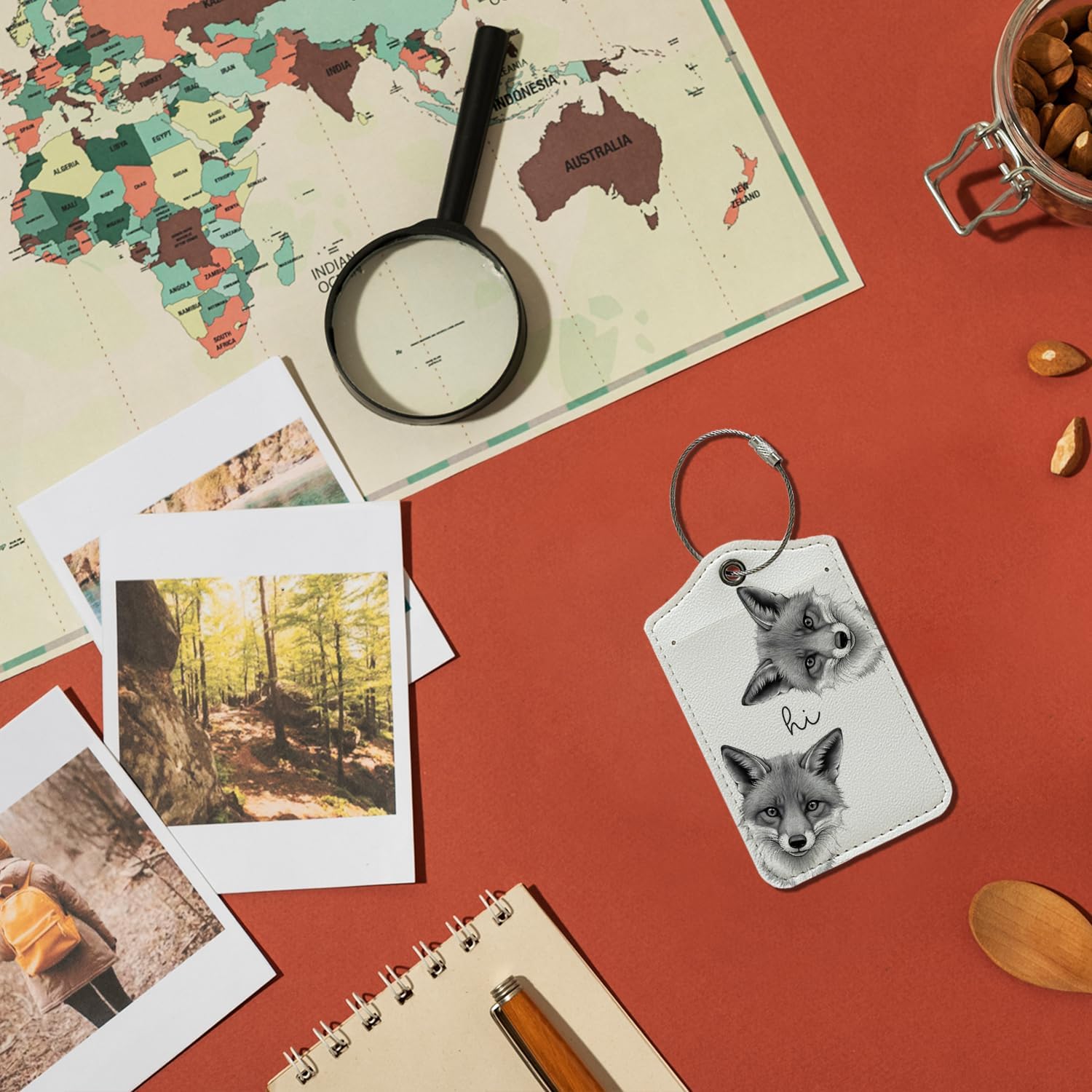 Fox Luggage Tag for Suitcases, Funny Animal Label Women Gifts image 5