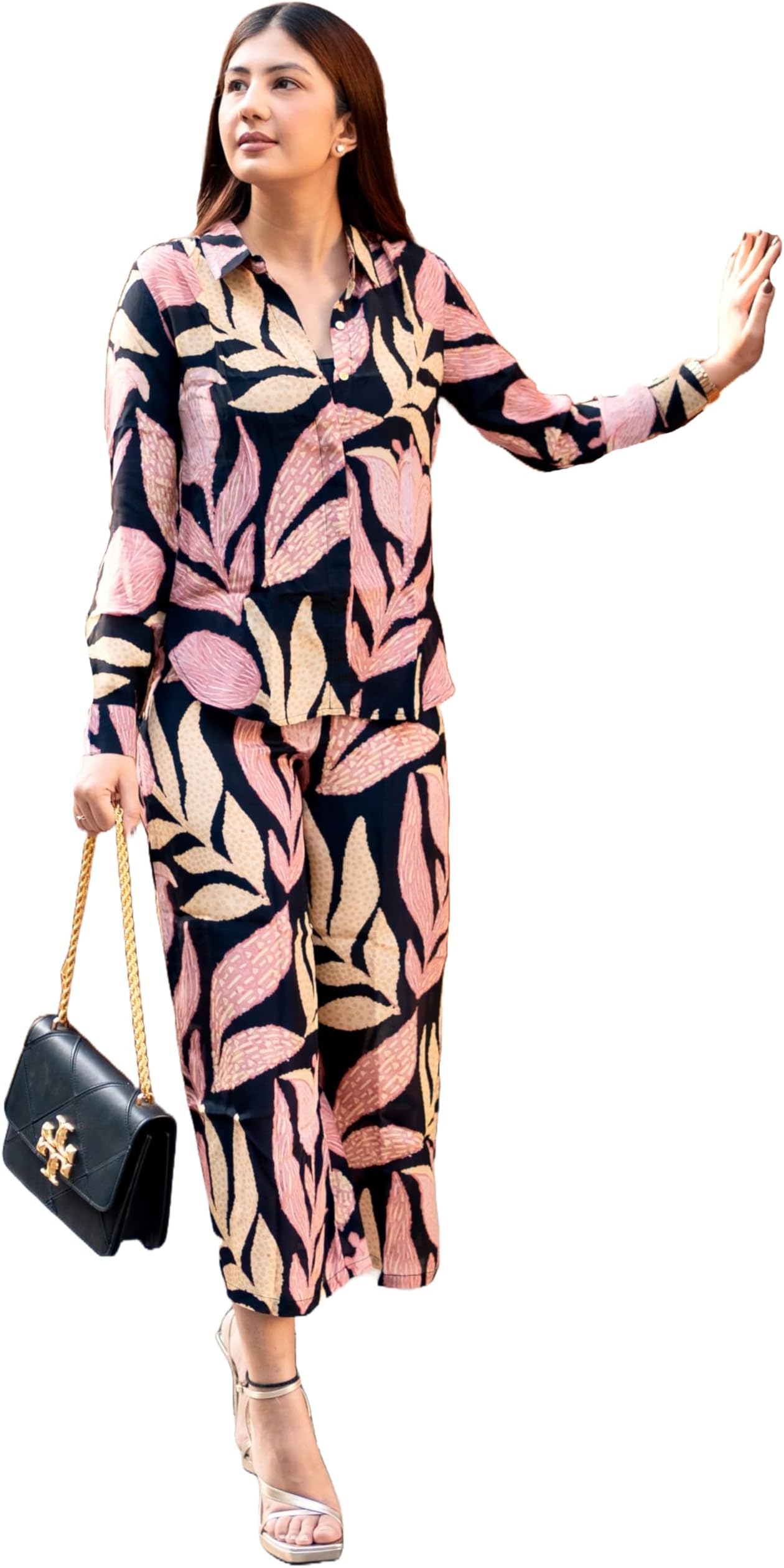 ANNI DESIGNERWomen's Cotton Blend Printed Ethnic Co-ord Set