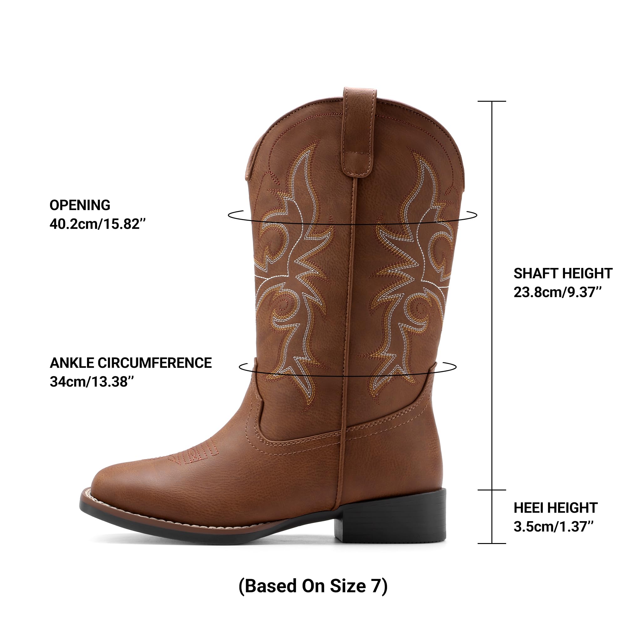 DREAM PAIRS Damen Cowboy Cowgirl Western Stiefel