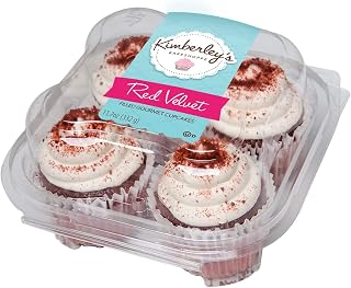 Kimberley's Bakeshoppe Red Velvet Filled Gourmet Cupcakes, Frozen 4-Pack - Peanut-Free Bakery Freshness Delivered