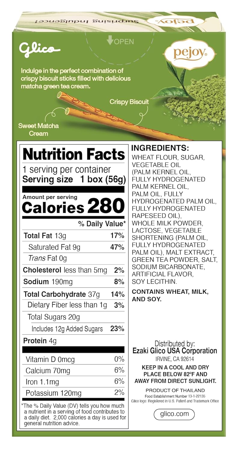 Pejoy Biscuit Stick (Matcha, 1.98 Oz-10 Count)