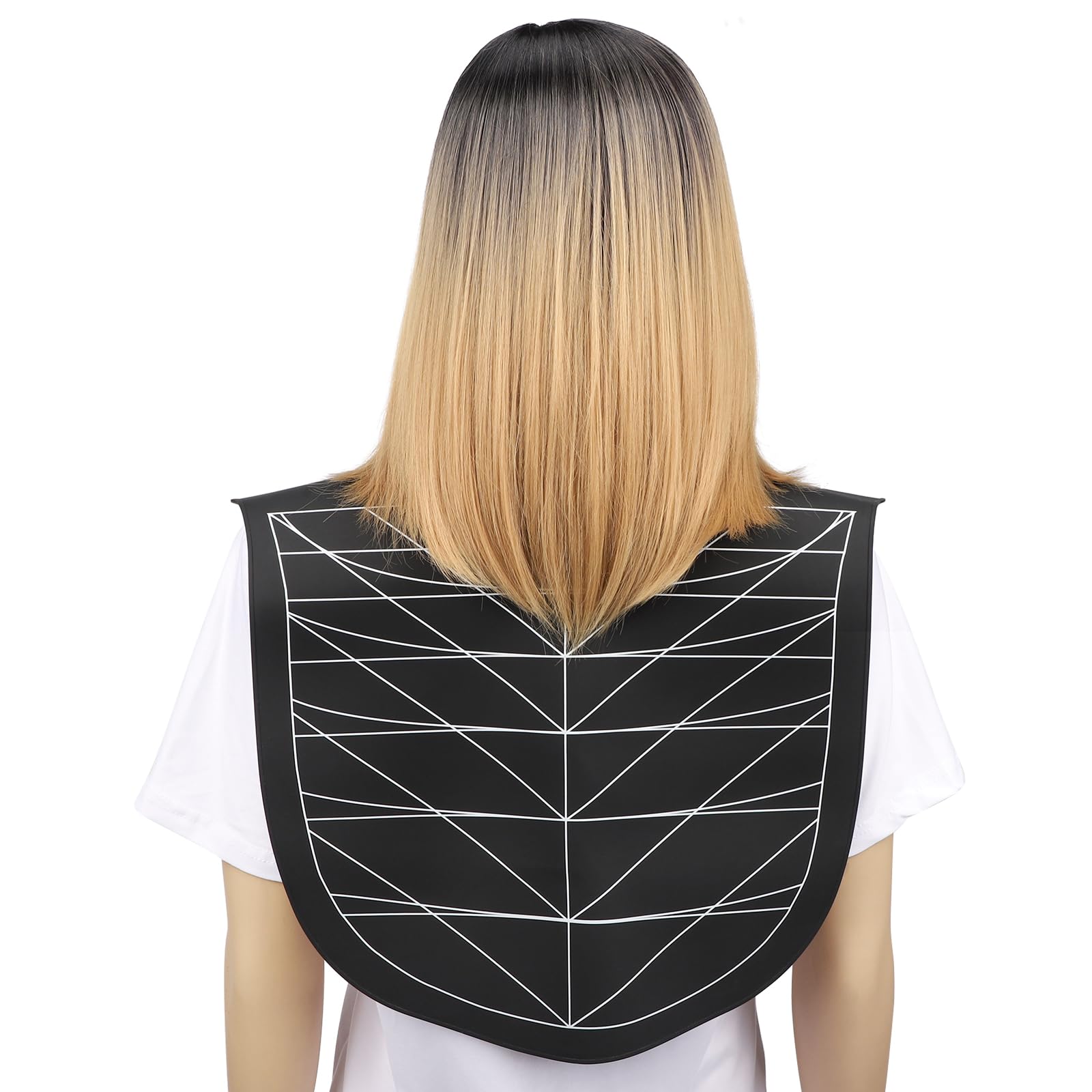 Segbeauty Collar de Peluquería, Capa Barberia de Silicona, Cuello de Corte de Estilista de Peluquería, Almohadilla para Cortar el Pelo Impermeable, Barberia Accesorios (Negro)