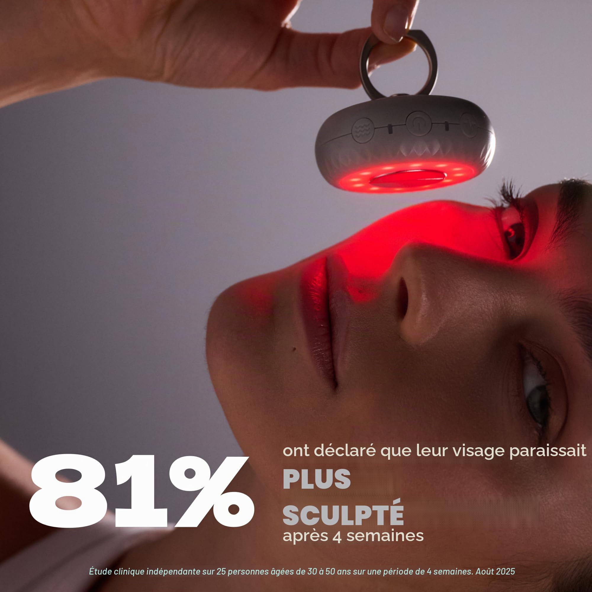 Magnitone Pebble Pro Appareil Tonique Visage Avancé - Microcourant & Luminothérapie LED (Rouge, Bleu, Proche Infrarouge) - Outil de Sculptation, Anti-Rides & Raffermissant