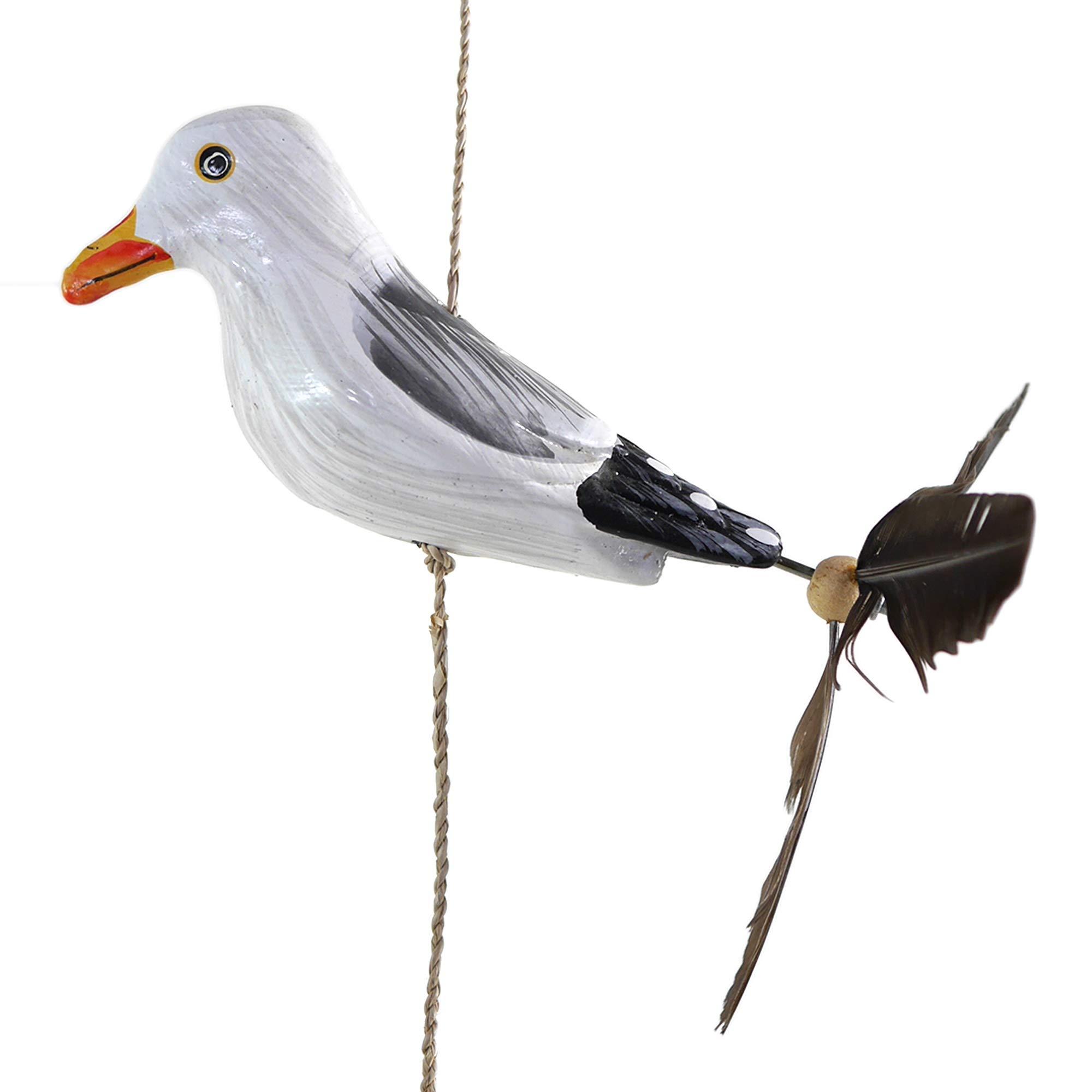 Une Mouette Avec Une Queue Noire Et Des Plumes Blanches Est Assise Sur