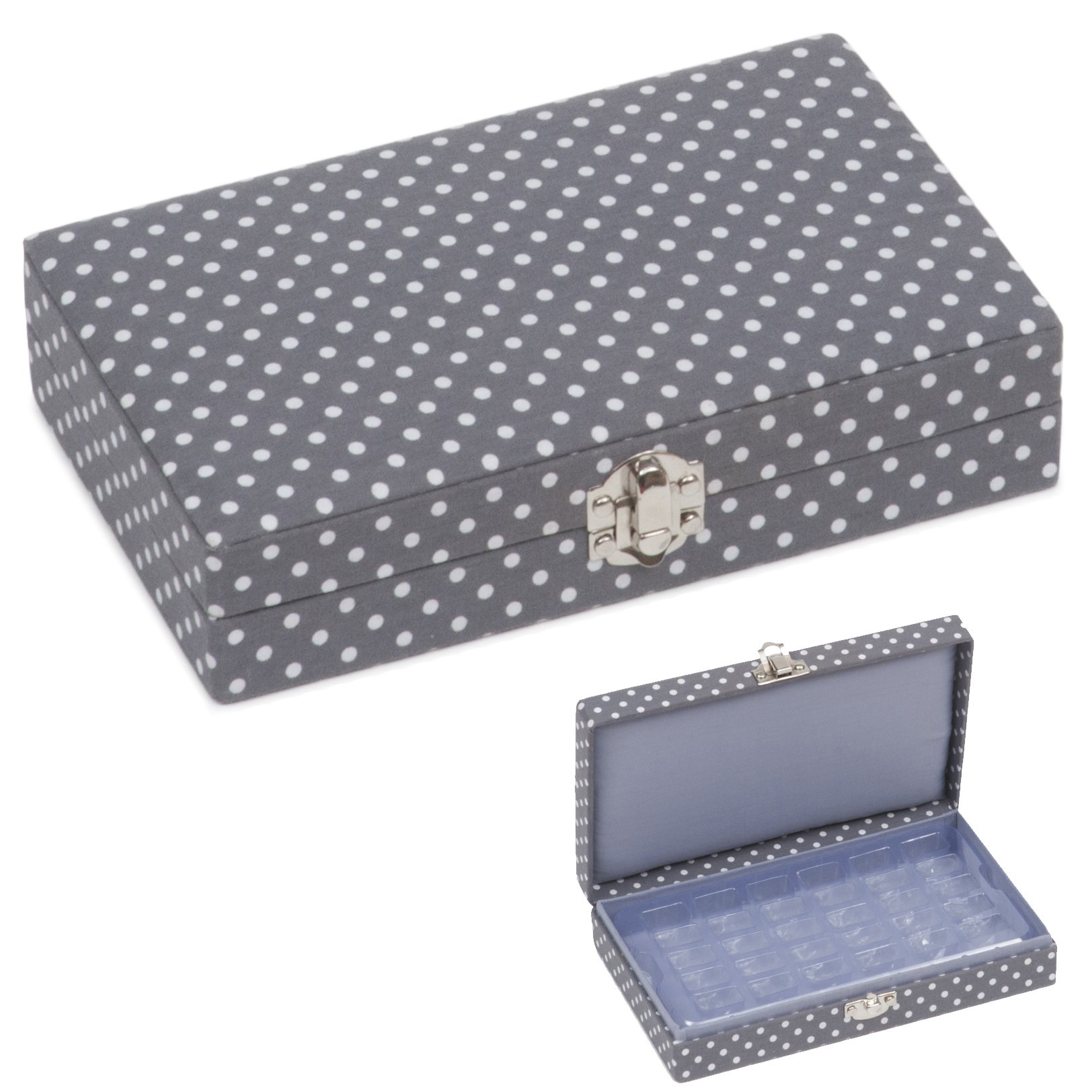 Hobby Gift Mini Grey Spot Hobbygift Storage Box, 20 X 12 X 4.5Cm
