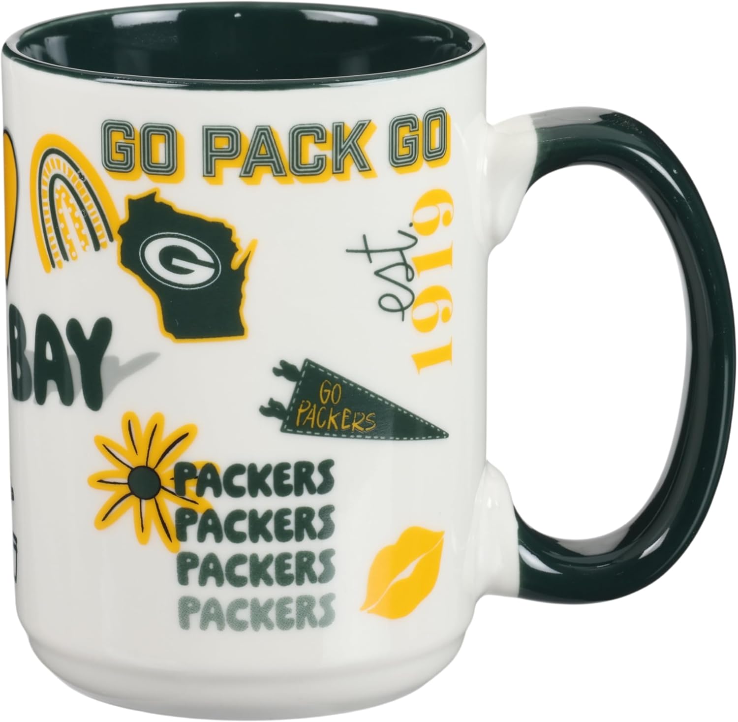 The Memory Company Officially Licensed 15oz Team Spirit Mug, Greenbay Packers