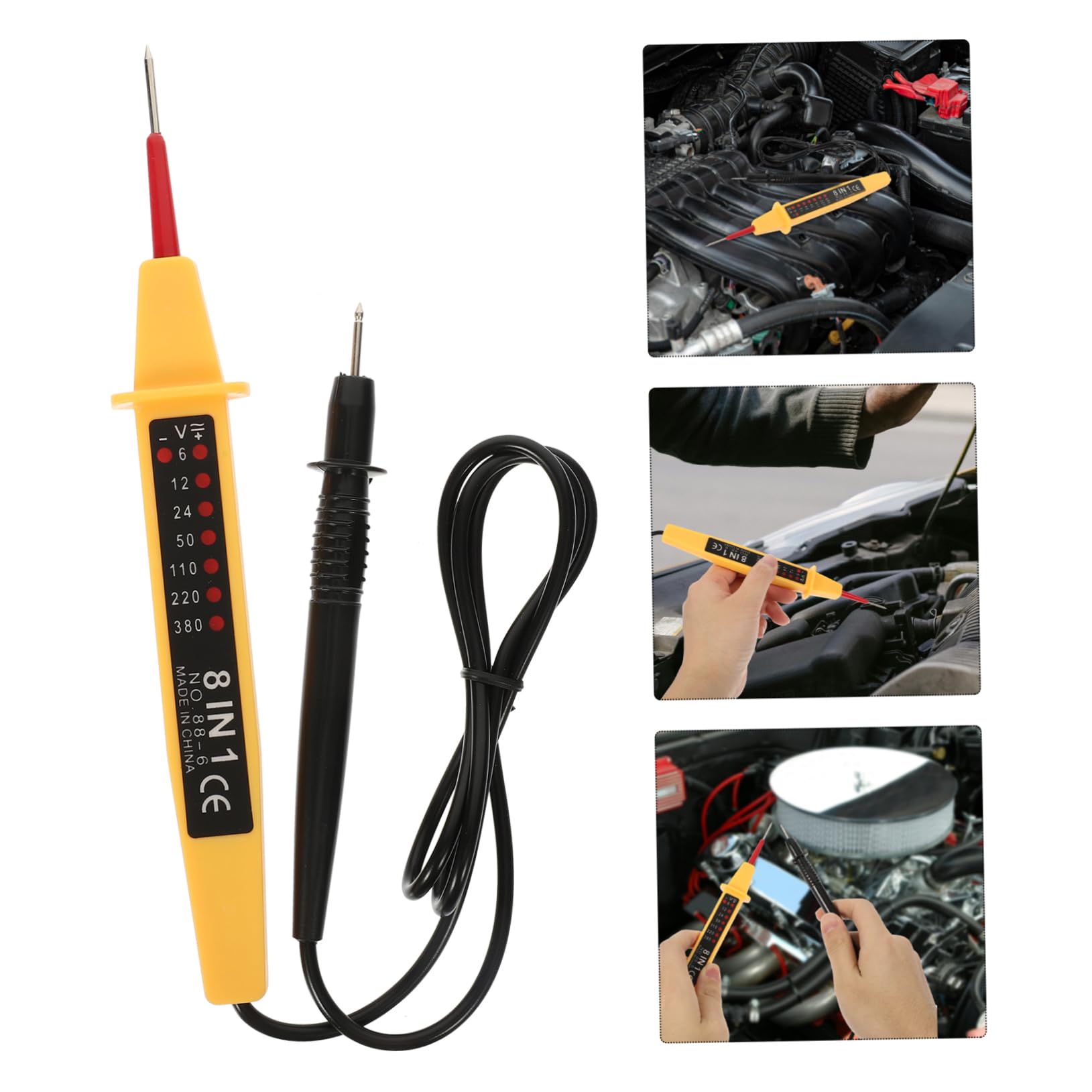 5 Pièces Instrument De Détection De Tension Testeur De Fil Testeur De Tension Appareil De Test De Tension Testeur Électrique De Voiture Outil D'entretien Automobile Cuivre