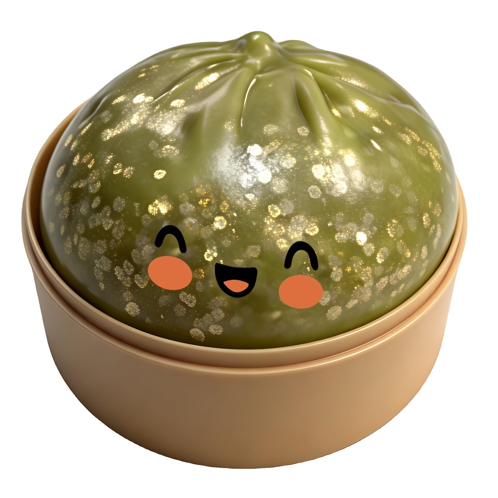 This realistic-looking steamed bun is a squeezeable toy that's soft, non-sticky, and has a slow rebound. It's a fun and relaxing accessory for home use, perfect for relieving stress.