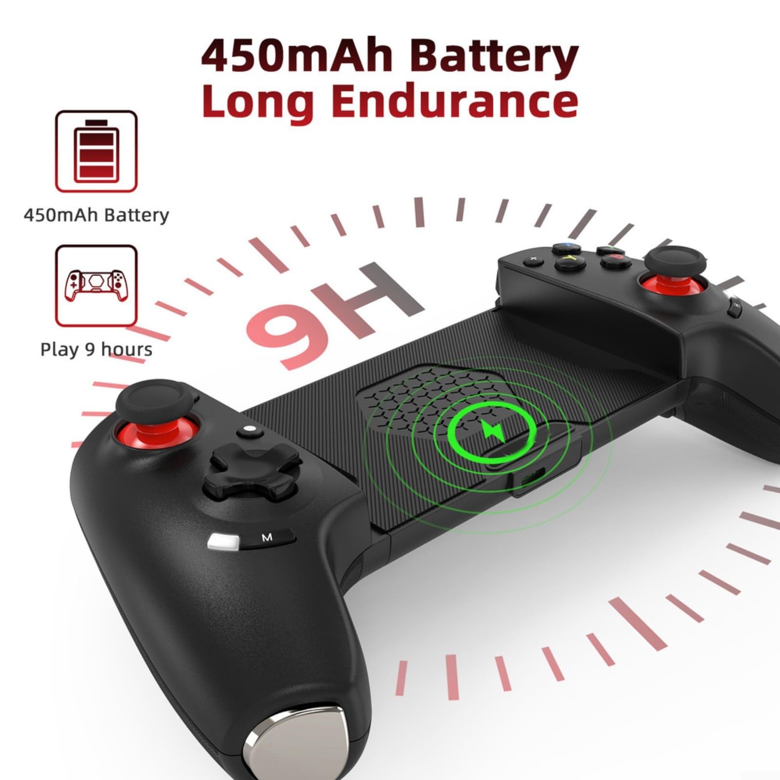 Controlador móvil inalámbrico para juegos con joysticks de efecto Hall y botones traseros duales para Switch 2 PC con batería de 15 horas de duración