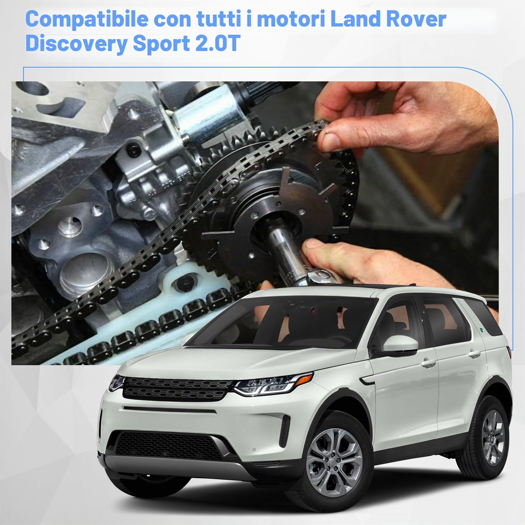 Attrezzo Bloccaggio Albero a Camme JLR-303-1625 per Land Rover | Kit messa in fase motore compatibile con Jaguar 2.0 Diesel, Discovery Sport, Evoque, F-Pace, XE e XF