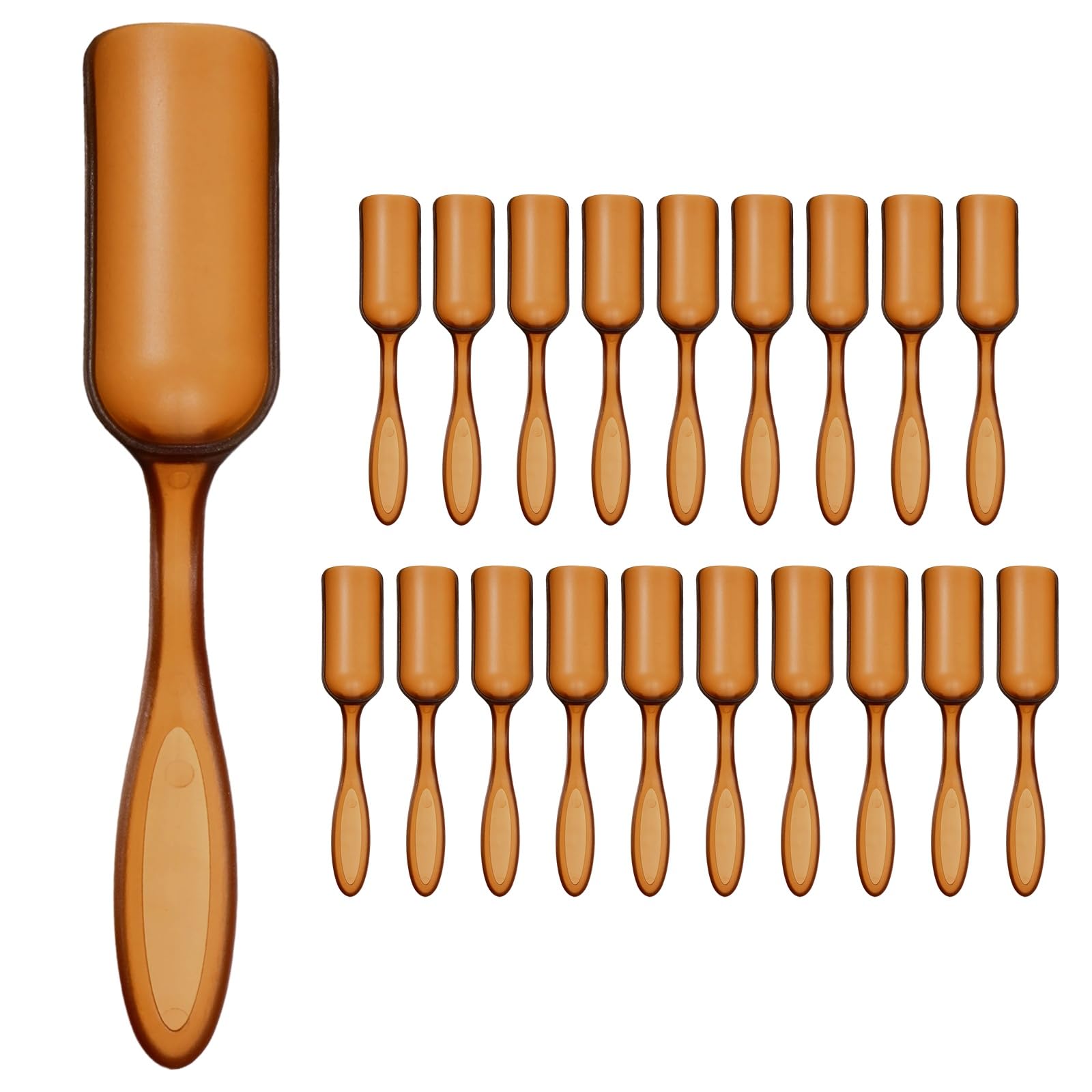 M METERXITY 20-Pack Plastic Small Mini Gardening Shovel Spoons, Brown