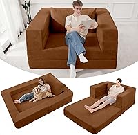 Vista 23 de Cama humana gigante para perro, cama 3 en 1 para perro de tamaño humano con funda de piel sintética lavable, cama grande plegable para mascotas