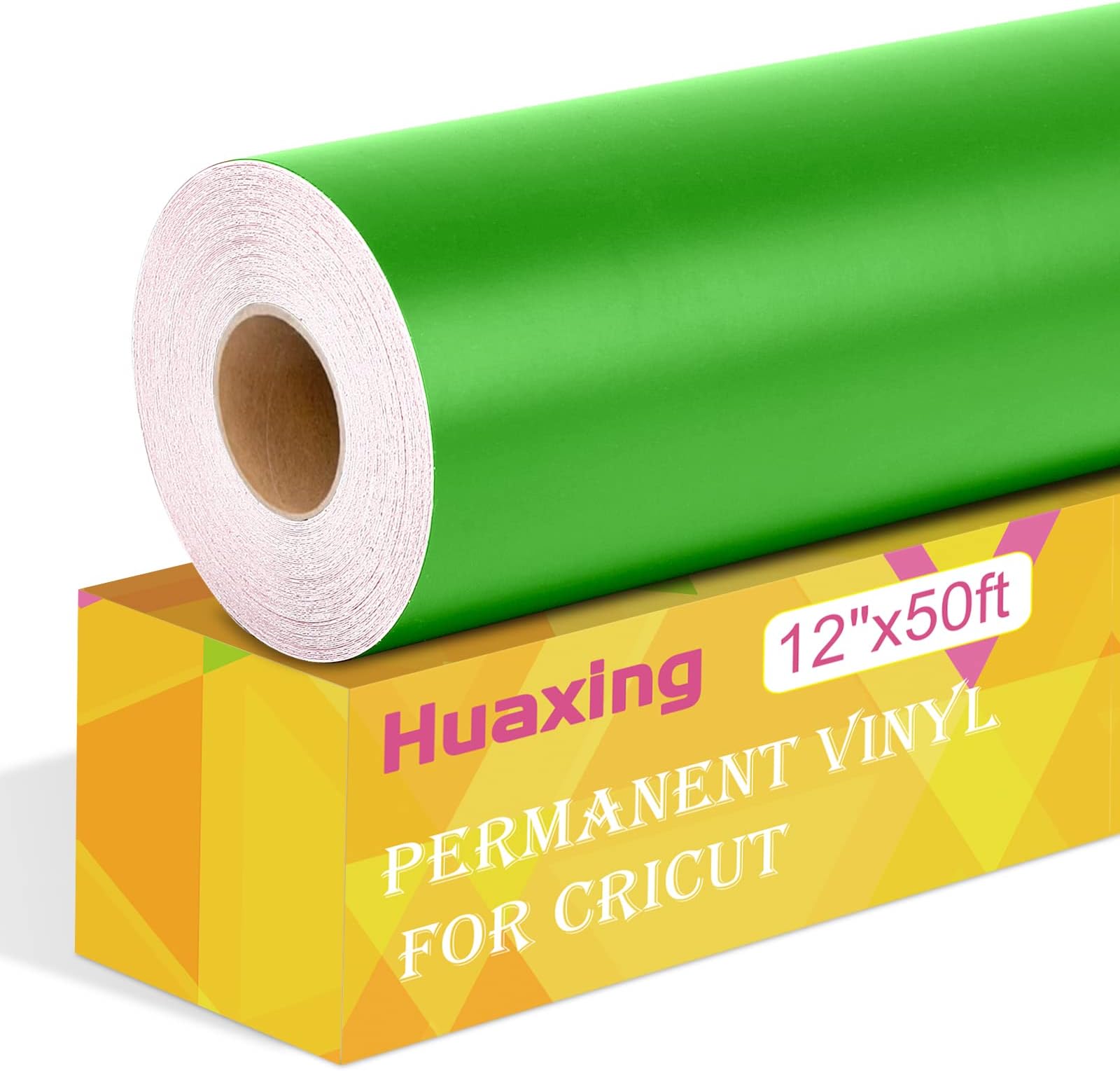 Matte Green Permanent Vinyl for Cricut, 12" x 50FT Permanent Adhesive Vinyl Roll for Cricut, Silhouette, Cameo Cutters, Signs, Craft Die Cutters
