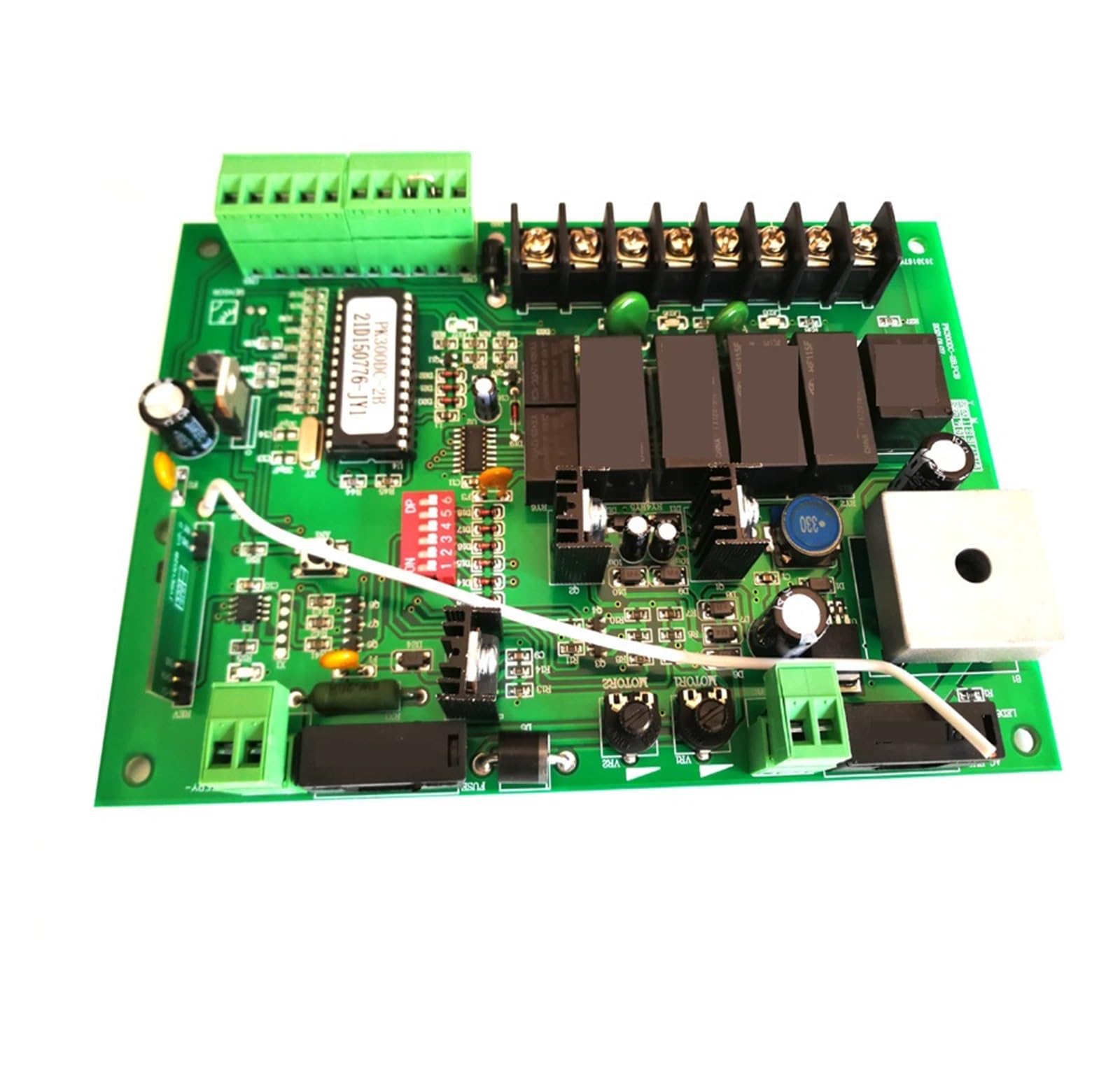 Elektrischer TüRöFfner, 24VDC Swing Gate Opener Control Unit Motherboard Motor Controller Platine Karte for Solar 24VDC Swing Gate Motor Opener(1 remote control kit)