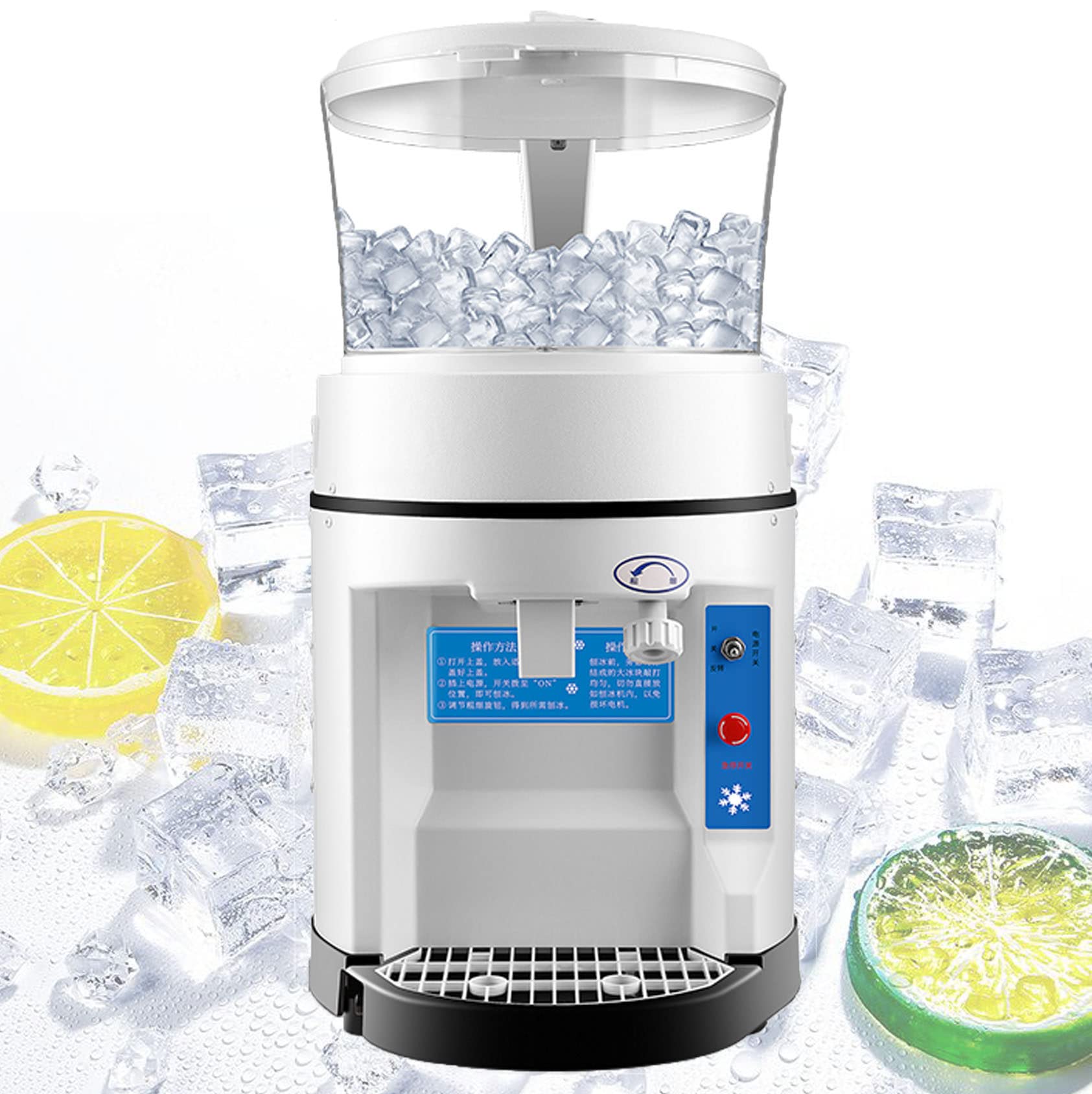 Kommerzieller Ice Shaver Snow Cone Maker, 350 W Elektrische Eiszerkleinerungsmaschine, Arbeitseismaschine Für Zuhause Und Küche, 11 L Fassungsvermögen