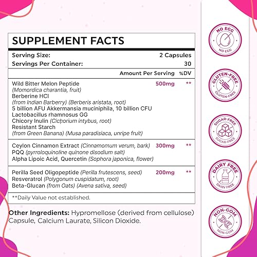 Miniatura 2 de Suplemento G1P para mujeres y hombres, suplementos G1P para mujeres G1P probióticos con probióticos Akkermansia, G1P natural para inmune, digestión,